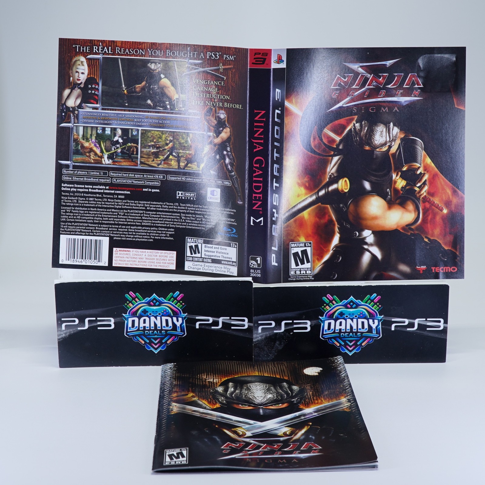 Ninja Gaiden Sigma PS3 Black Label – CIB W/ Manual – PlayStation 3