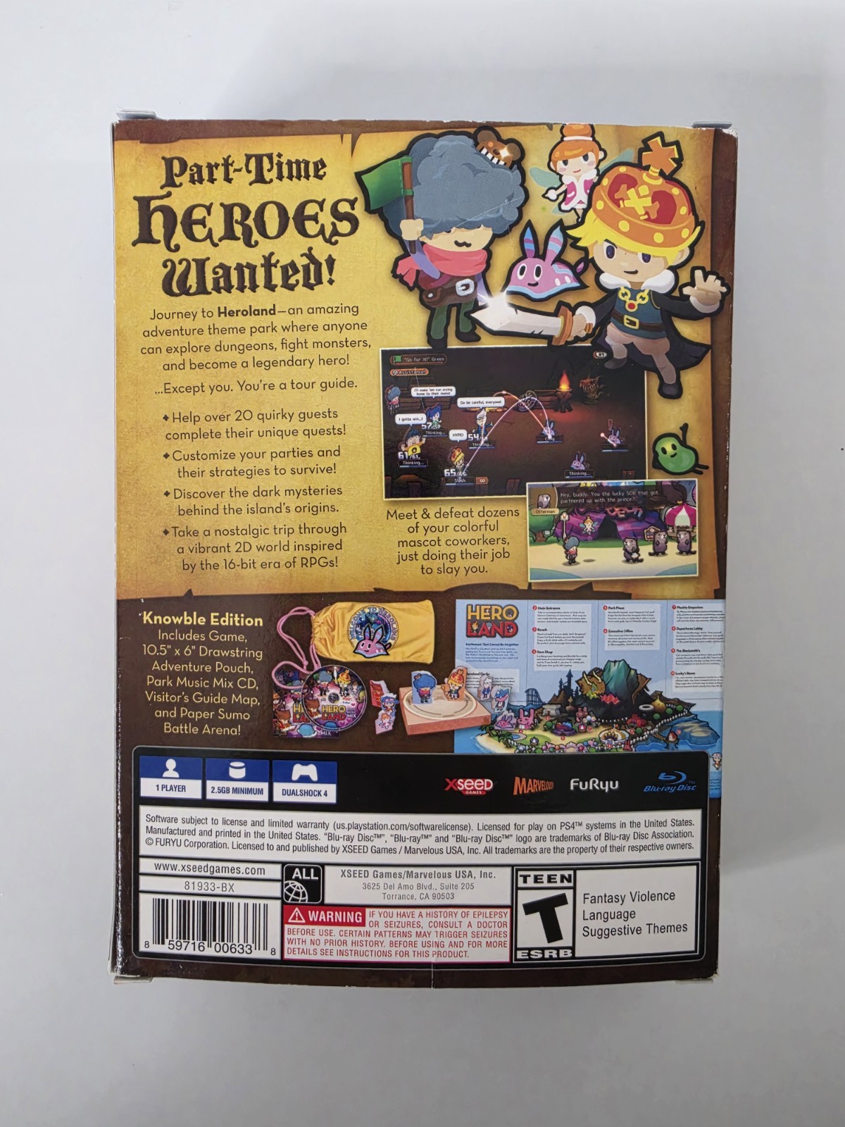 Heroland Knowble Edition (Sony PS4) – Collector’s – Open Box / New Contents