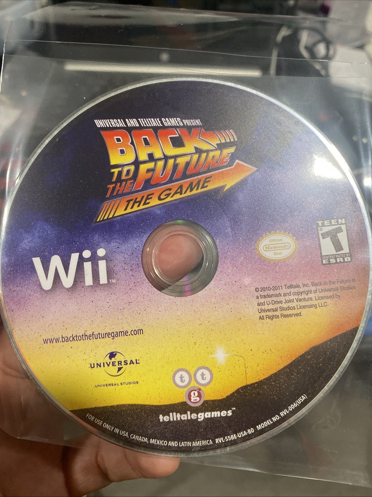 Back To The Future: The Game (Nintendo Wii, 2011) Disc Only Tested & Working