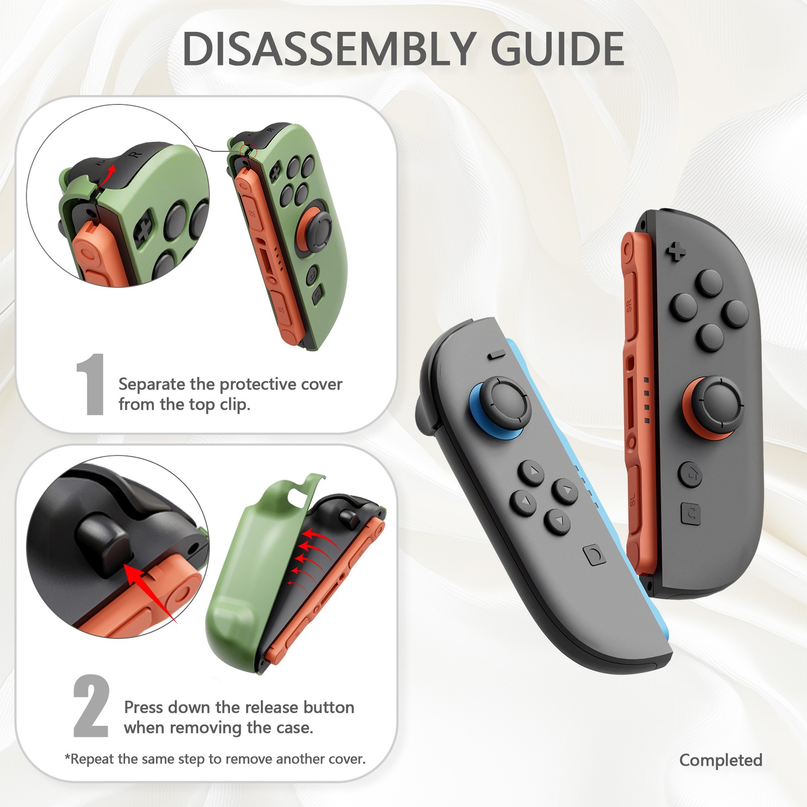 PlayVital Protective Case for Nintendo Switch 2 Dockable Hard Shell Split Cover