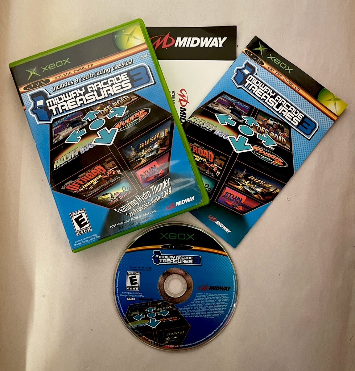 Midway Arcade Treasures 3 (Microsoft Xbox, 2005) Complete – TESTED