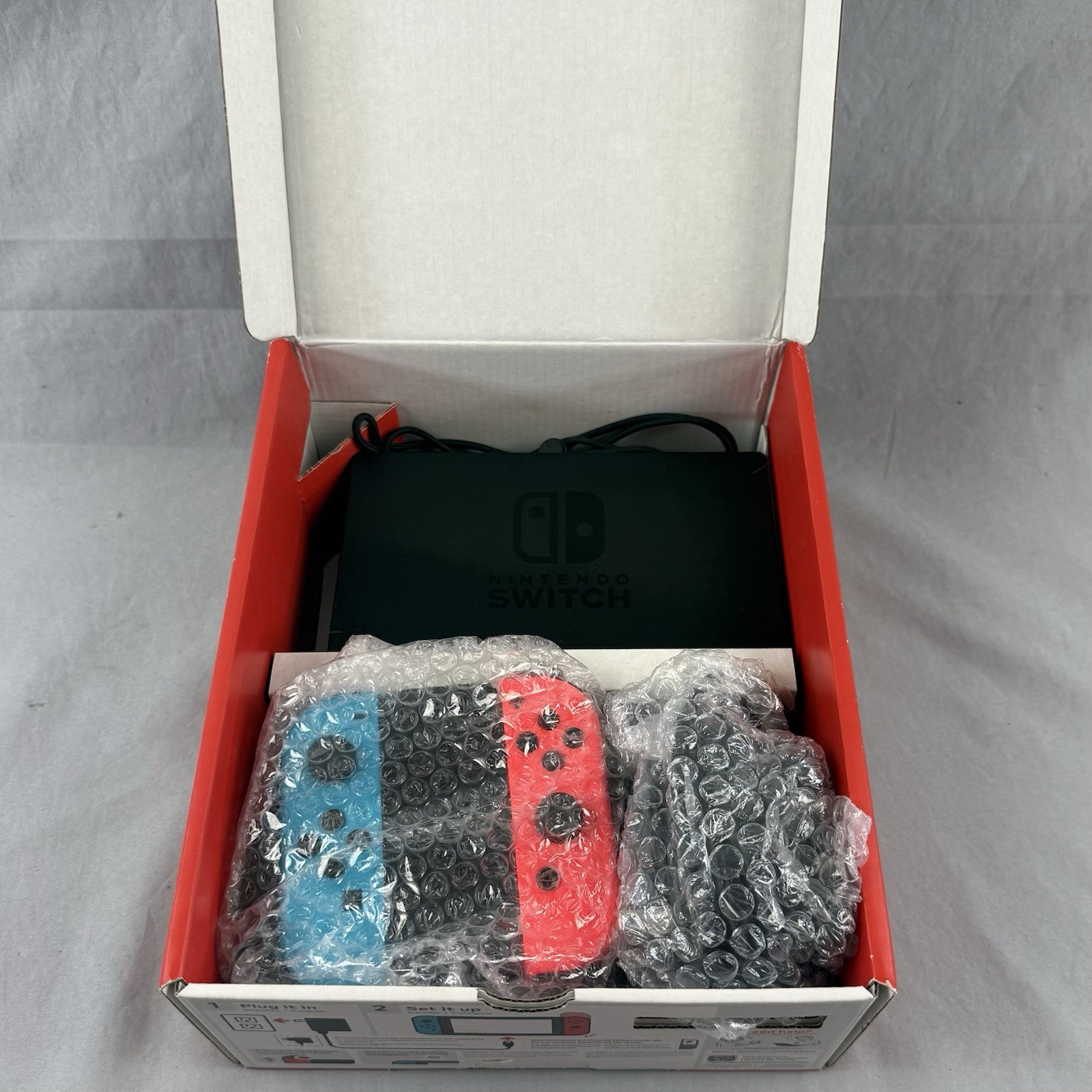 Nintendo Switch Bundle 32gb Console With Box 128gb SD Card Accessories & Game