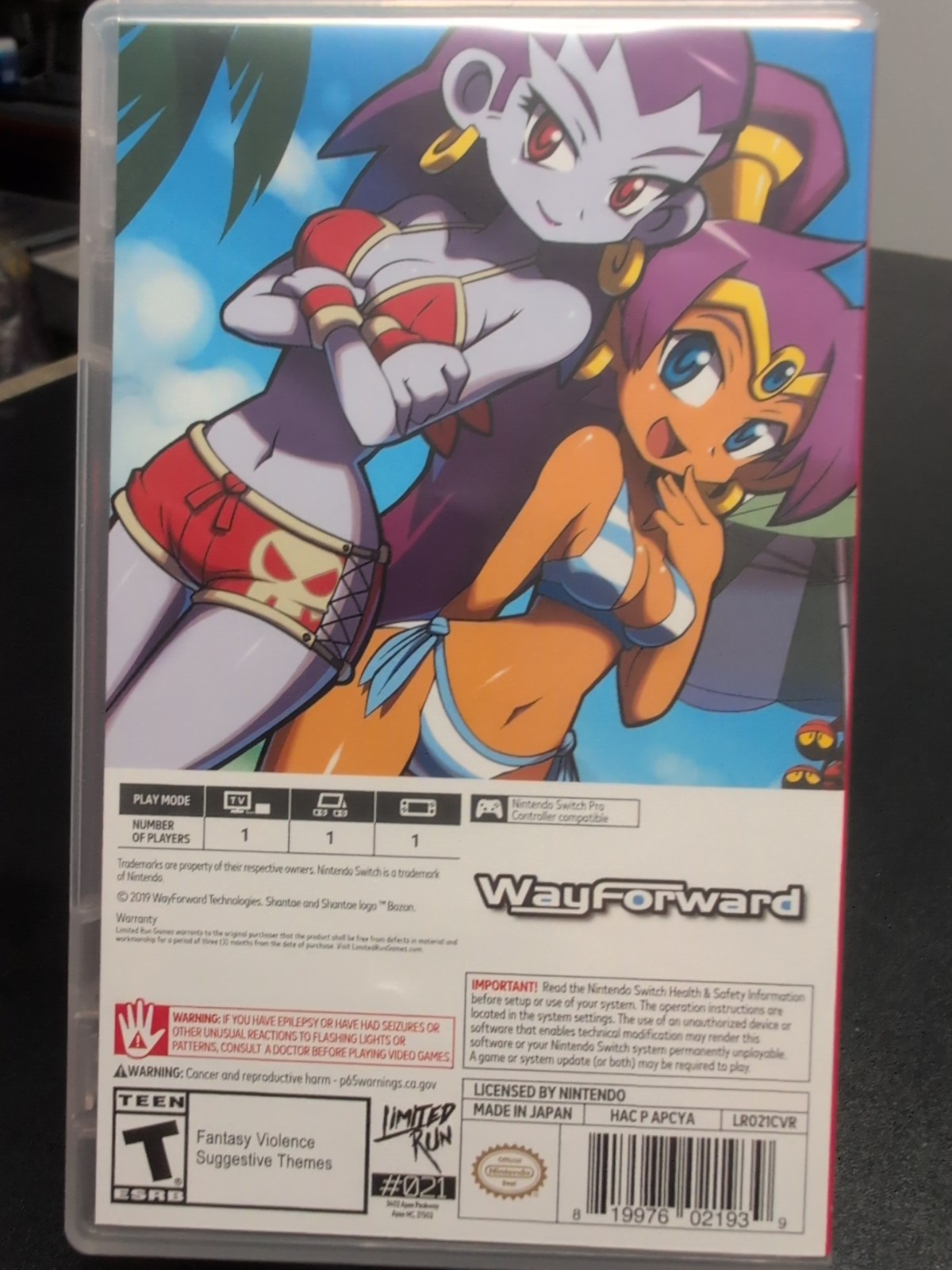 Shantae and the Pirate’s Curse Collector’s Edition Nintendo Switch Complete Box