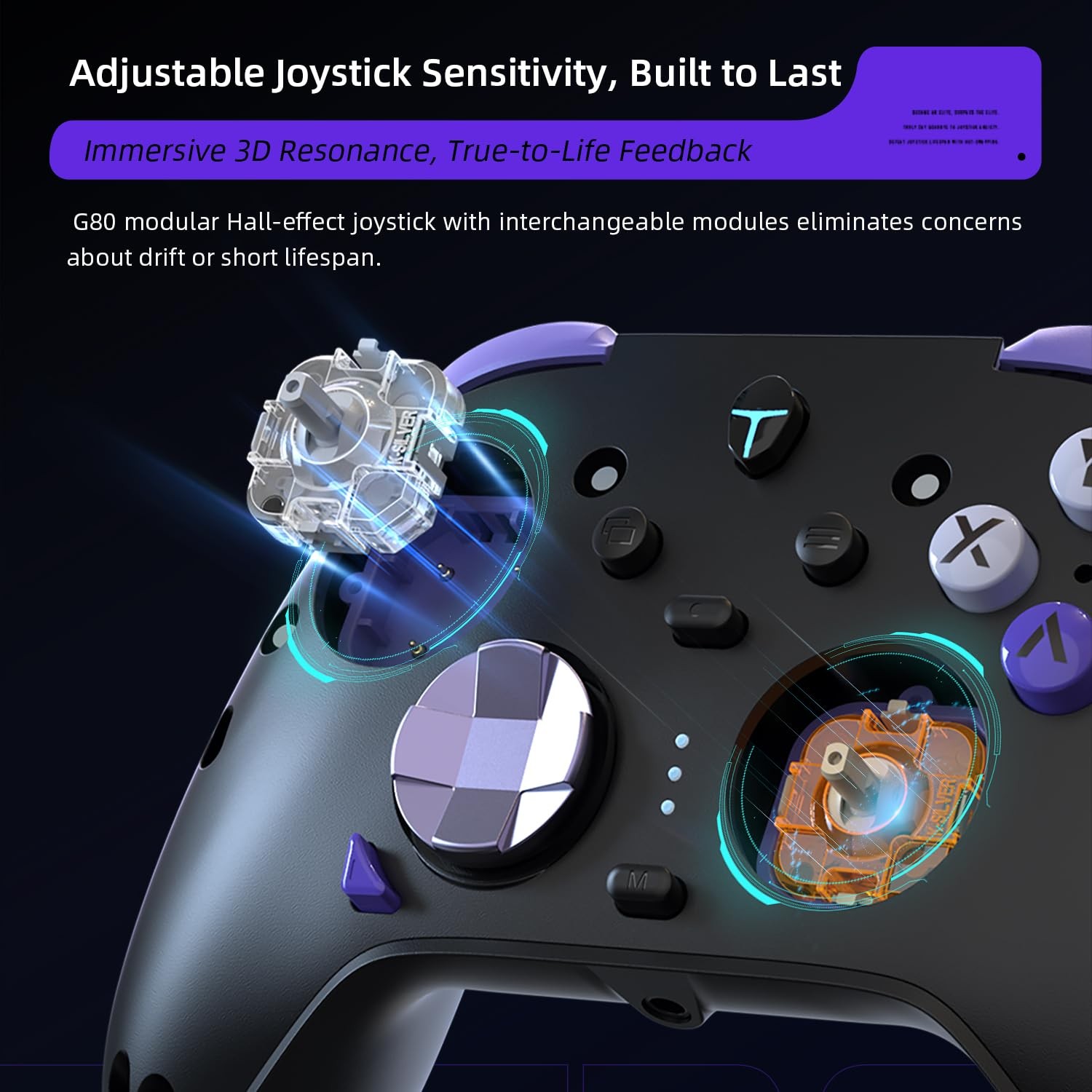 G80 1000HZ Wireless Gaming Controller for NS/PC/iOS/Android with Charging Doc…