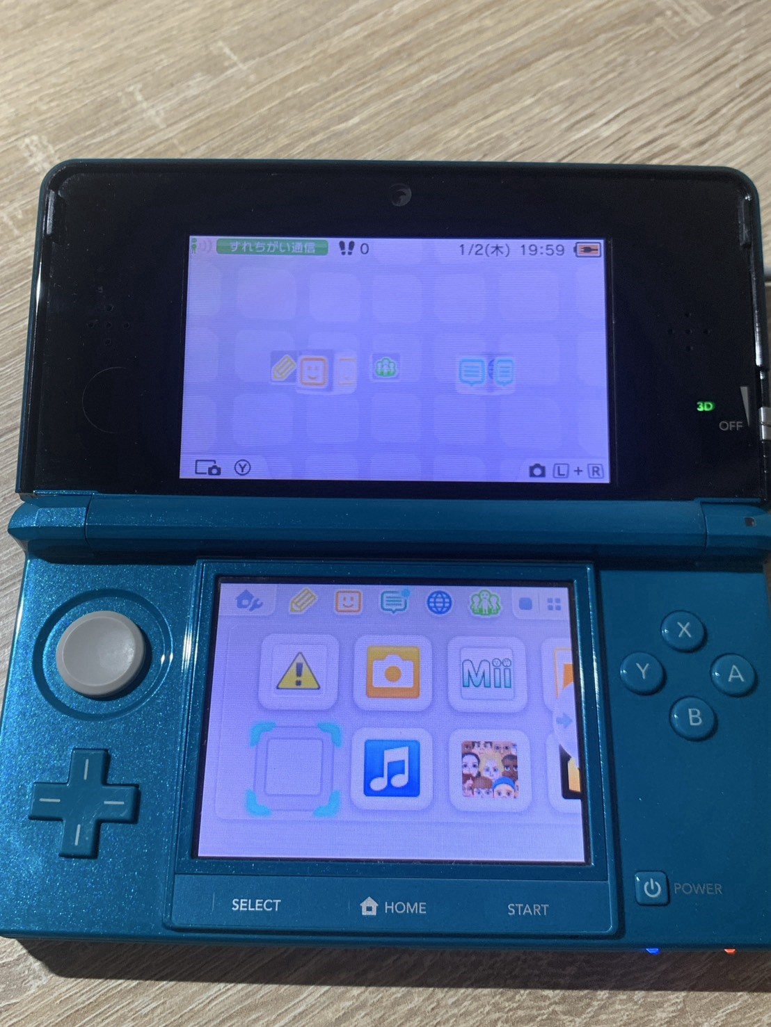 1169 Nintendo 3DS Aqua Blue Excellent TESTED