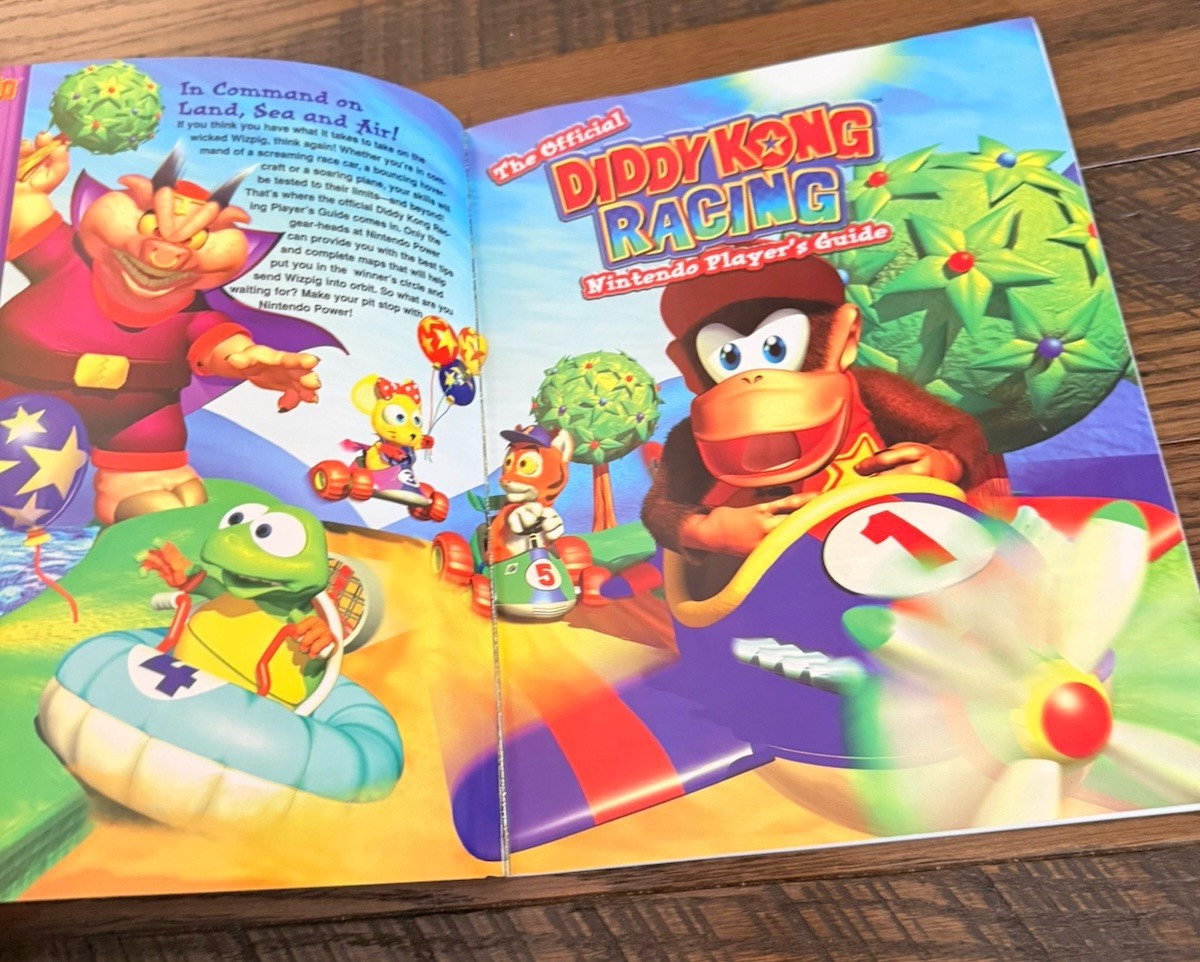 Diddy Kong Racing N64 + Official Nintendo Player’s Guide Bundle Authentic Clean