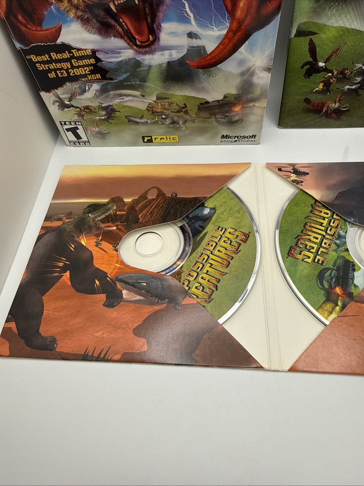 2002 Microsoft/Relic – Impossible Creatures PC Game Box (Rated T for Teen) CIB