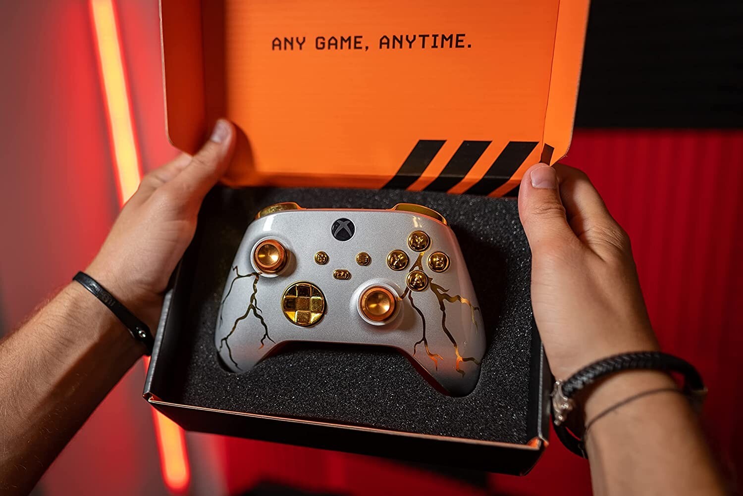 Gold Thunder Xbox One Series S|X SMART Custom Rapid Fire Modded Controller FPS
