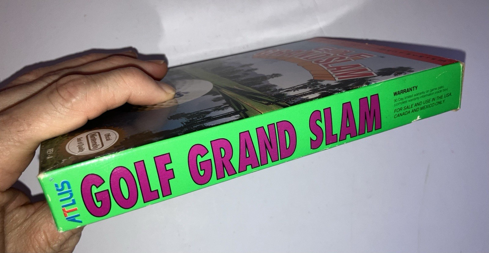rare GOLF GRAND SLAM NES Game in Box w/manual, foldout & foam piece Fine shape