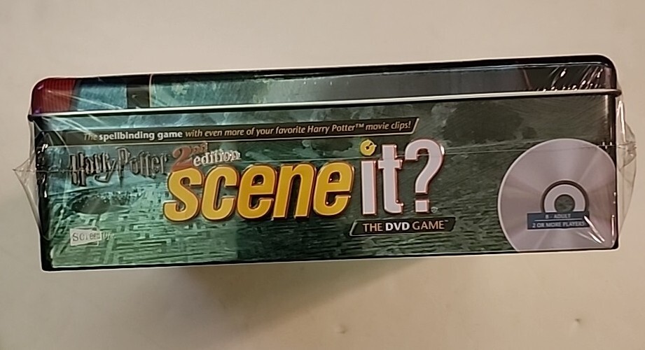 DELUXE Harry Potter Scene It 2nd Edition DVD Game Tin SEALED! +4 Exclusive Cards