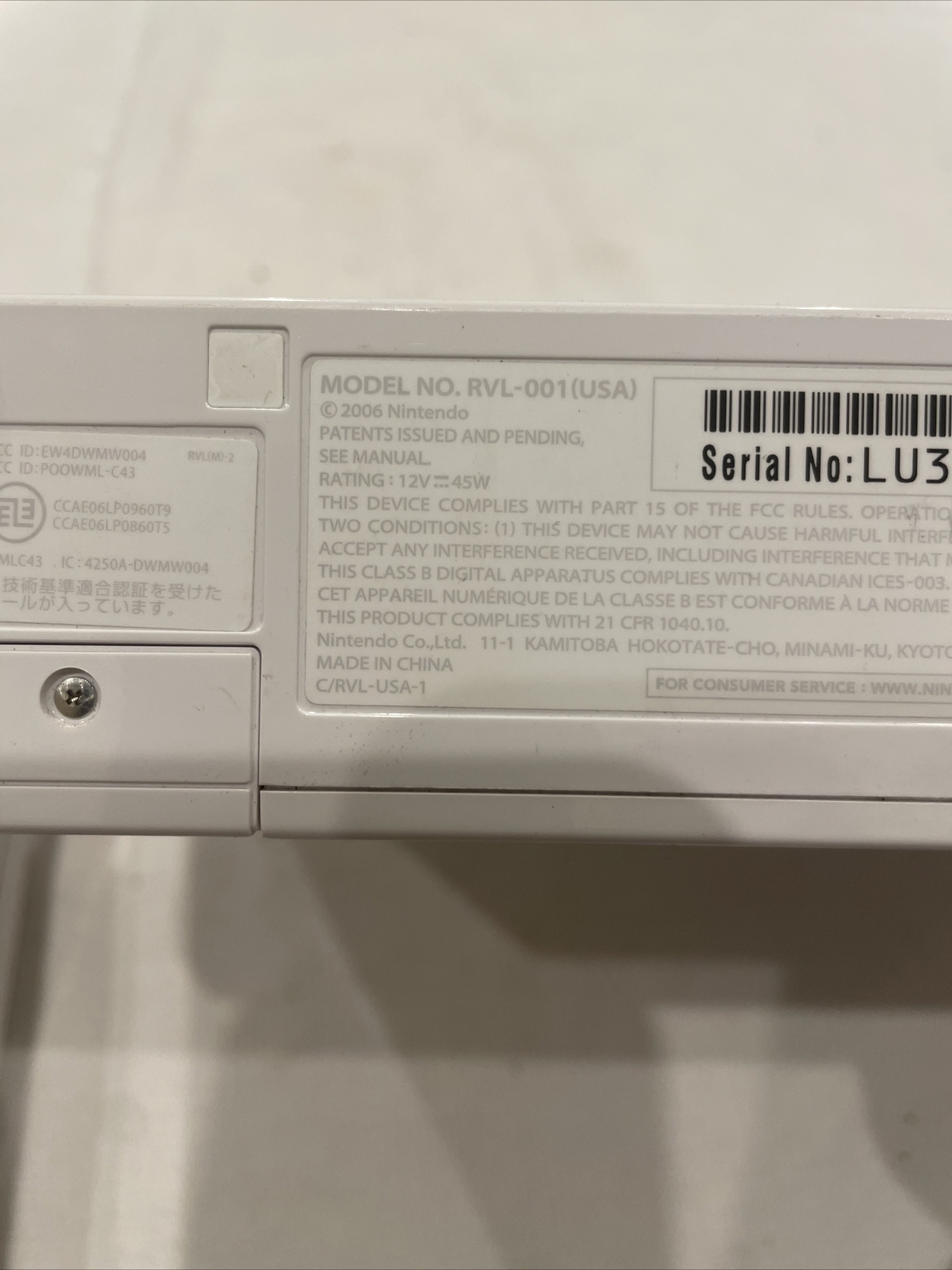 Nintendo Wii Launch Edition White Console RVL-001 CONTROLLER NUNCHUK NICE! Works