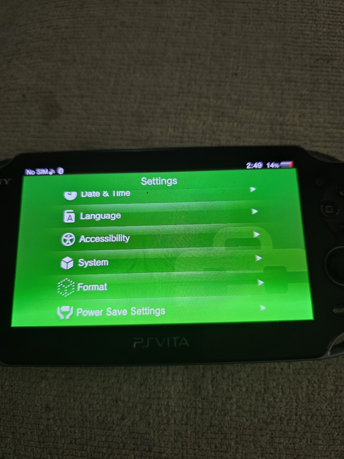 Sony Ps Vita PCH-1100 Crystal Black Model Console And Charger TESTED