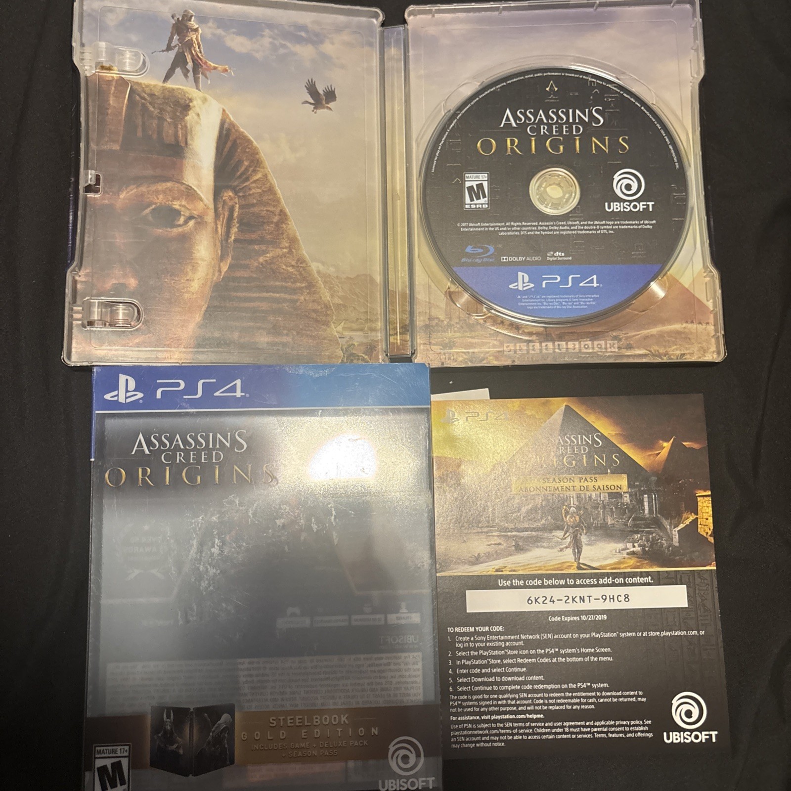 Assassin’s Creed: Origins SteelBook Gold Edition, Syndicate, and Unity PS4 CIB
