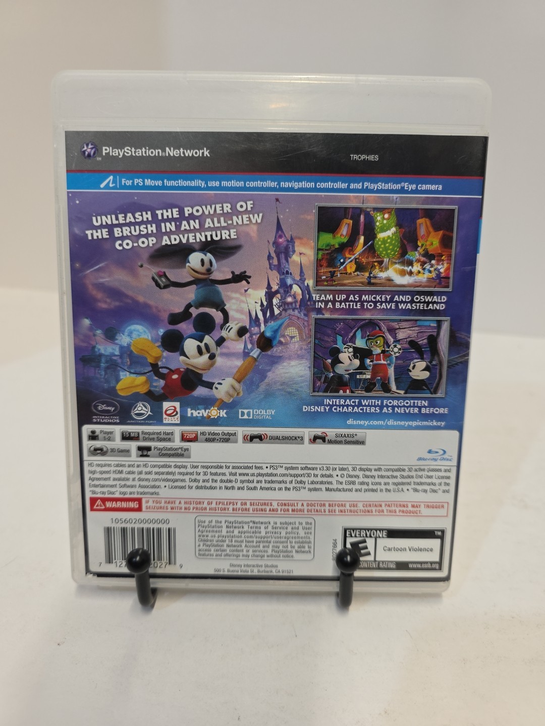 Epic Mickey 2: The Power of Two Sony PlayStation 3 Ps3 Tested And Working