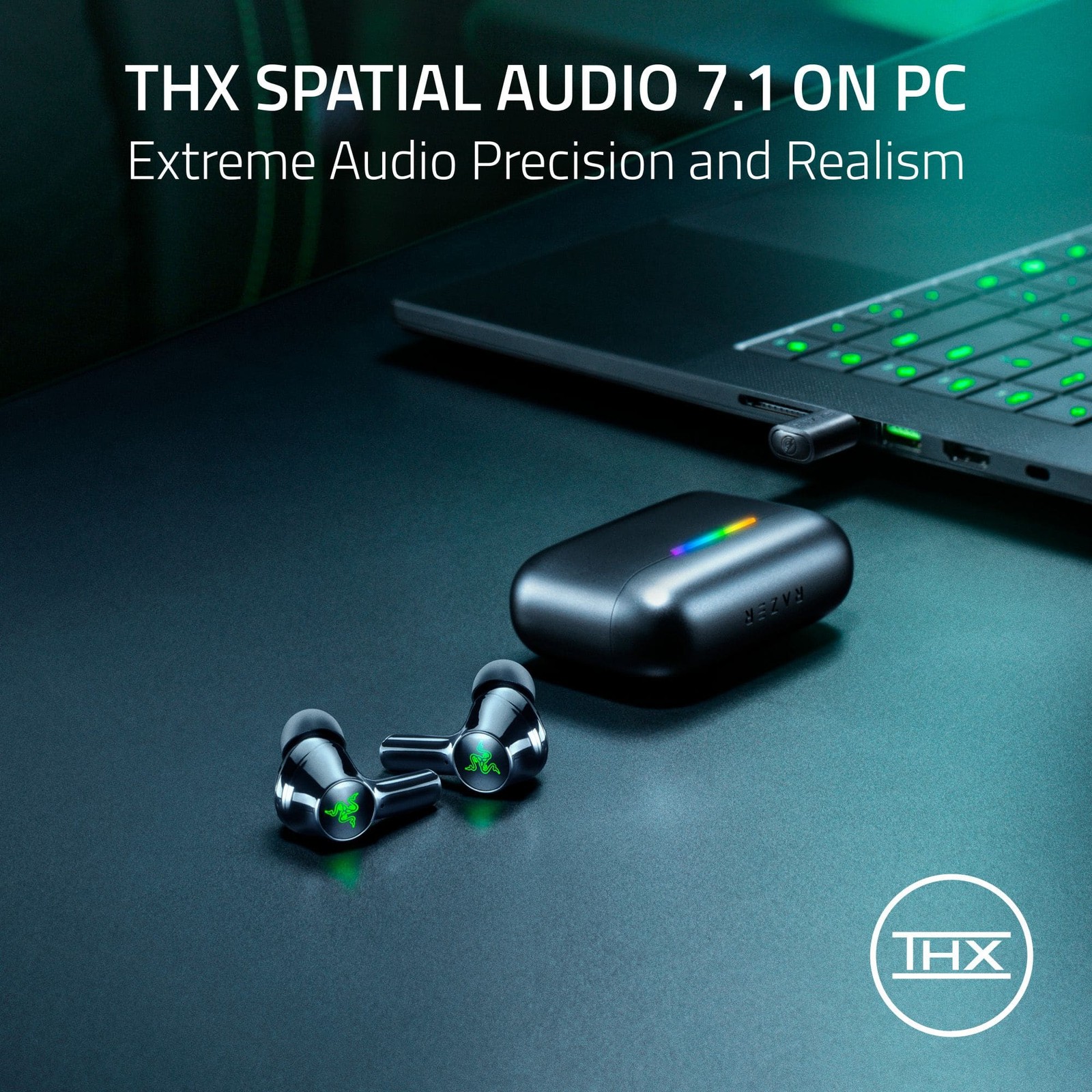 Razer – Hammerhead V3 HyperSpeed Wireless Multi-Platform ANC In-Ear Gaming Ea…