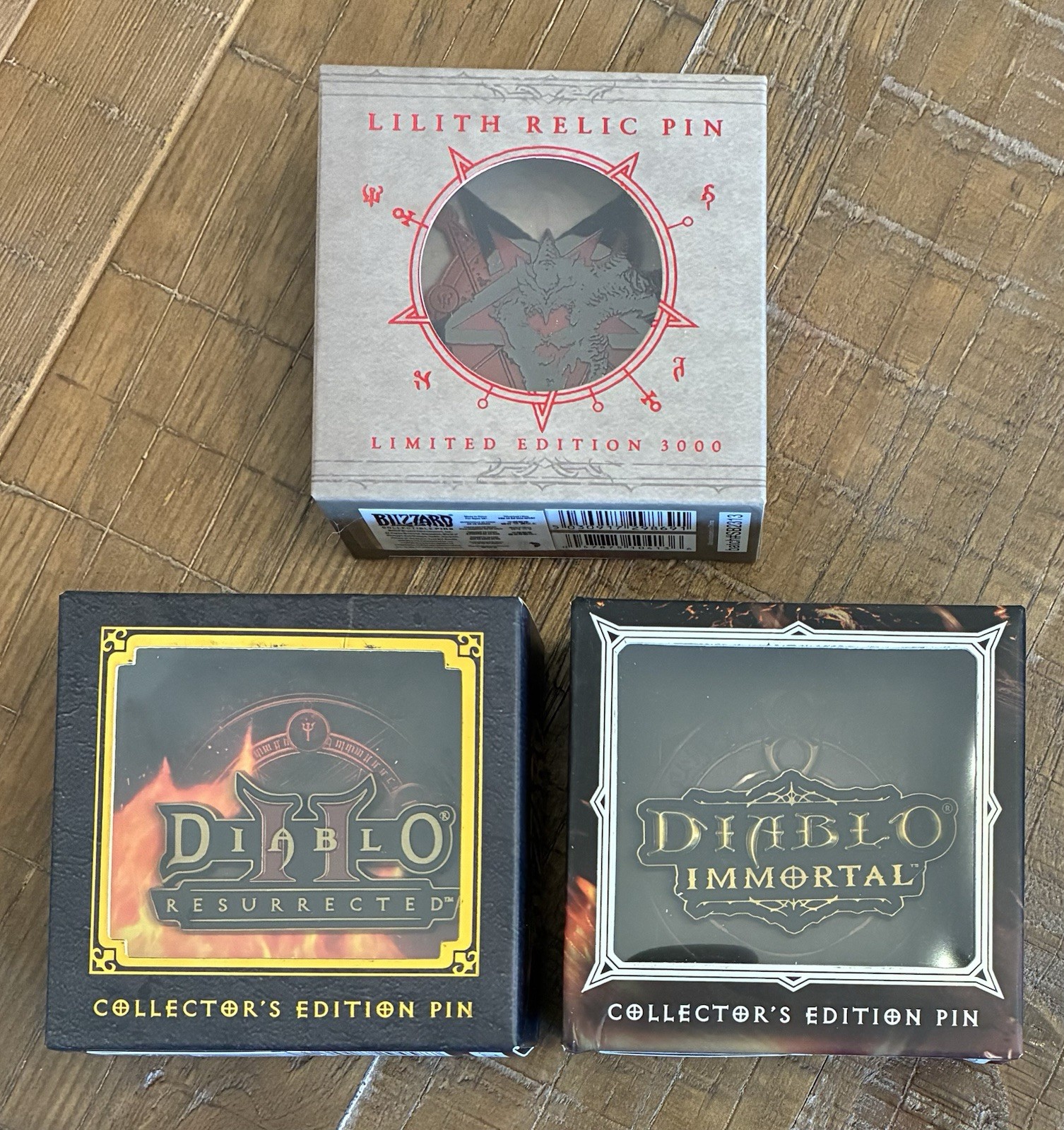 Lot Of 3 Diablo Collector’s Pins Lilith Relic Diablo 2 Resurrected Immortal