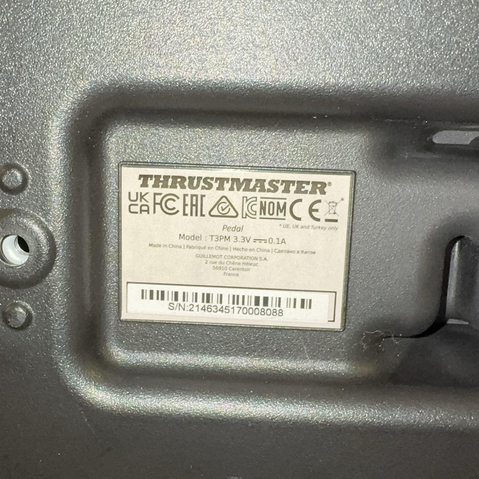 Thrustmaster T3PM Racing Wheel Pedals Set Wired Black Gaming Pedal Tested Works