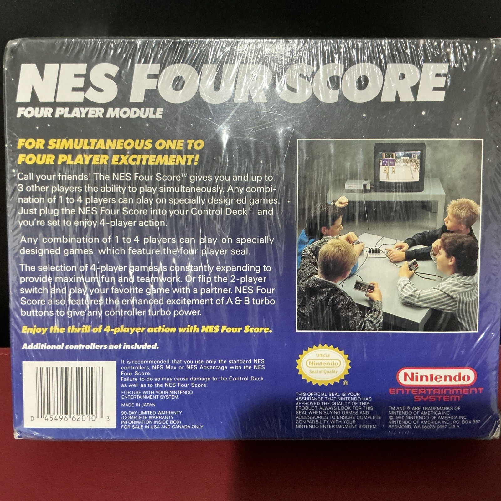 Nintendo Four Score 4 Player Module Controller Accessory 1990 Authentic – Sealed