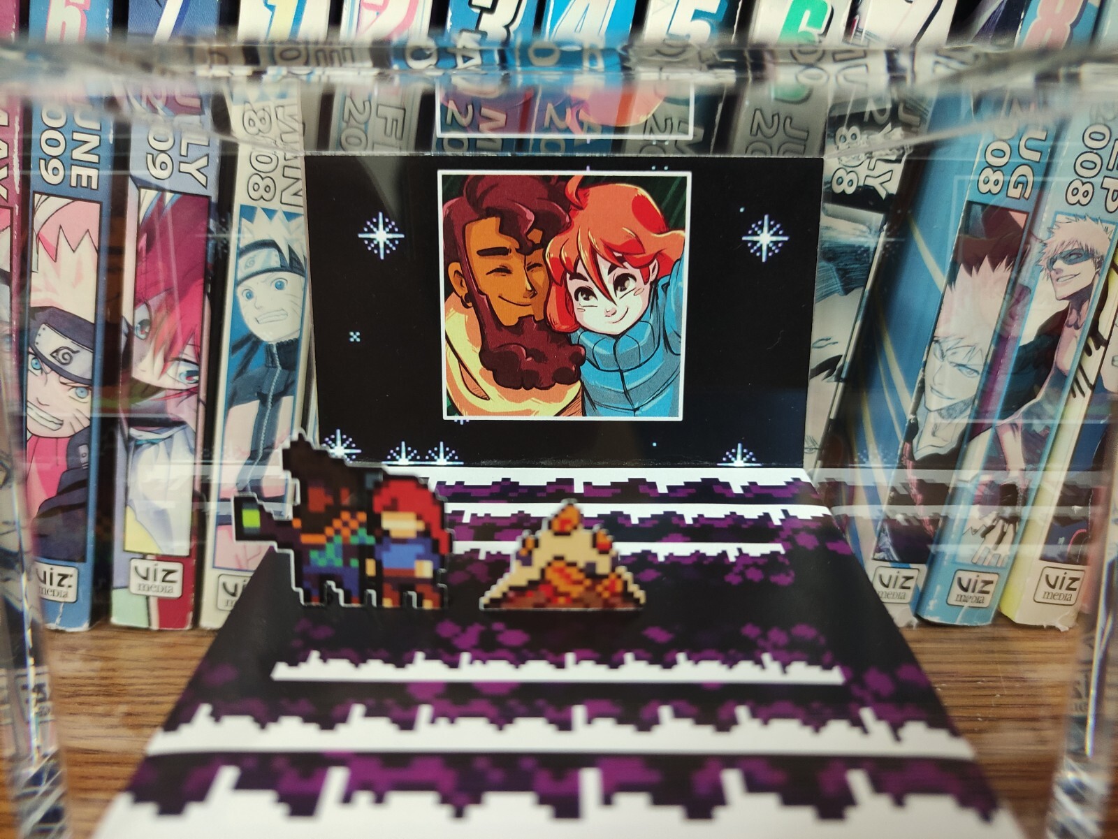 Celeste Madeline Selfie Handmade Diorama – Gameboy / Retro Gaming Cube – Fanart
