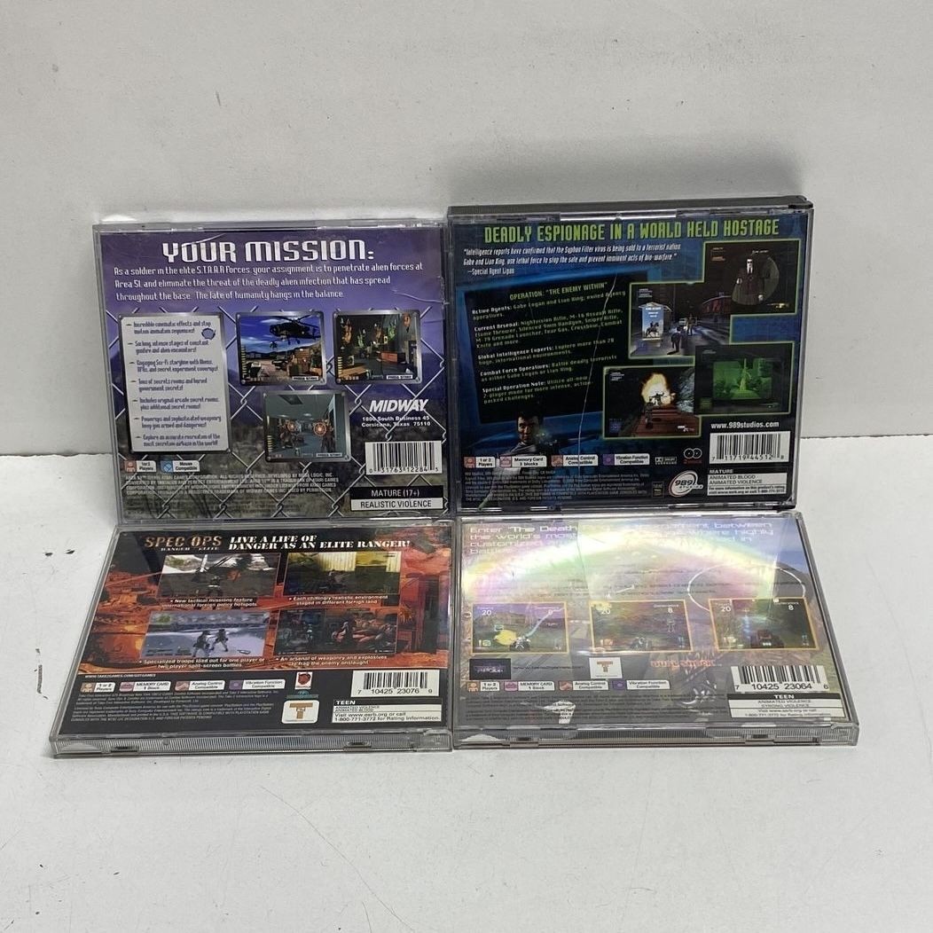 Syphon Filter 2 Area 51 4 PlayStation PS1 Game Lot 2000s