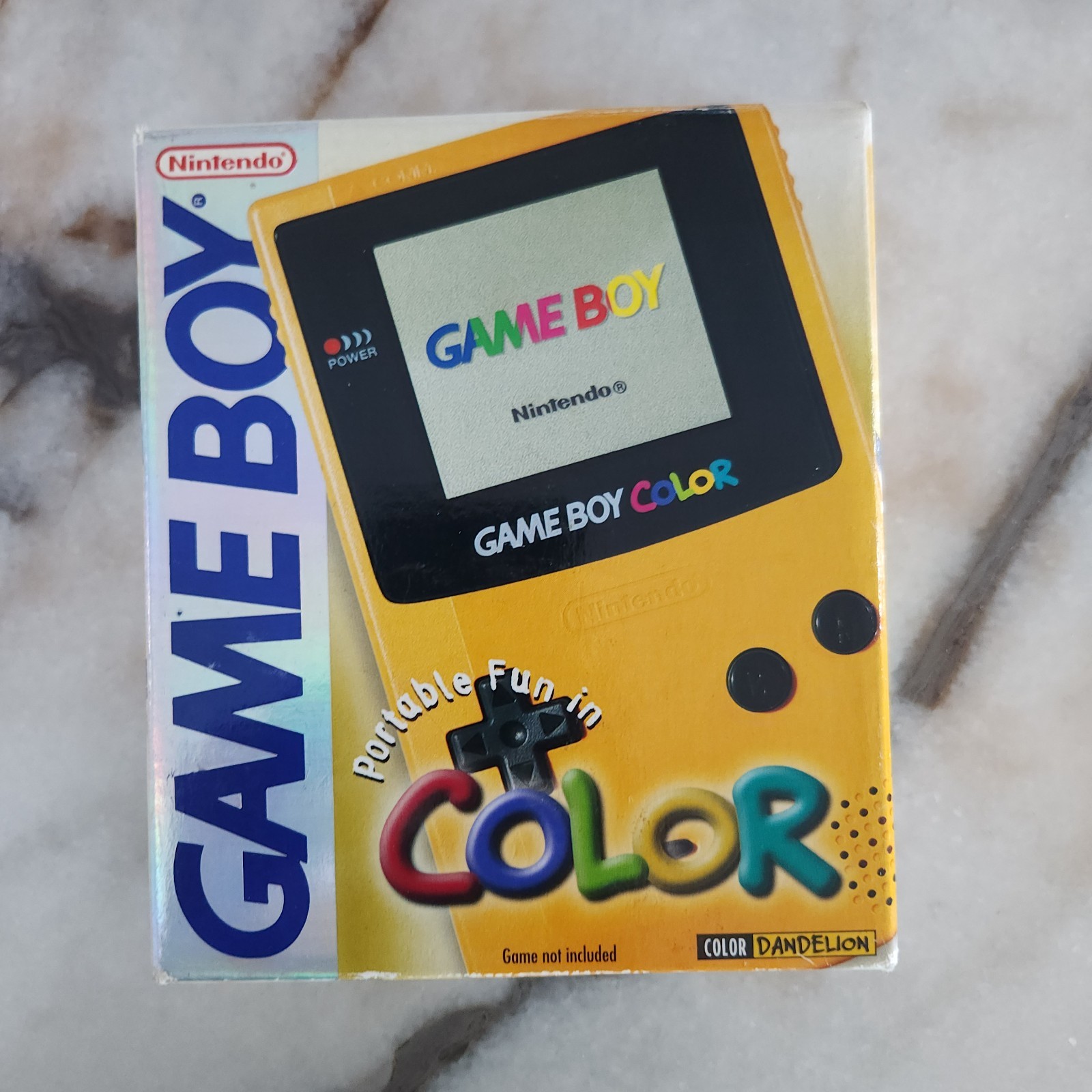 FIRST PRINT Game Boy Color GBC Dandelion Yellow CIB VERY GOOD CONDITION