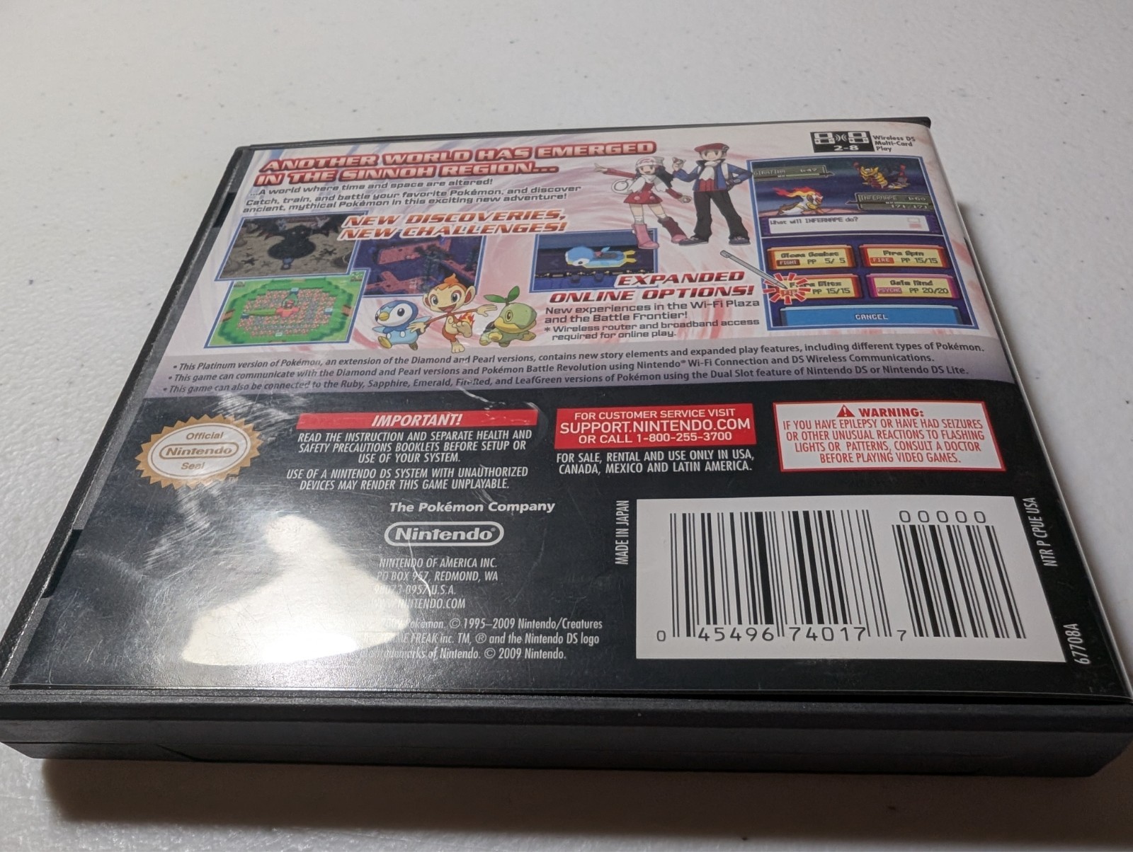 Pokémon Platinum Version (Nintendo DS, 2009) Authentic Complete Game Case Manual