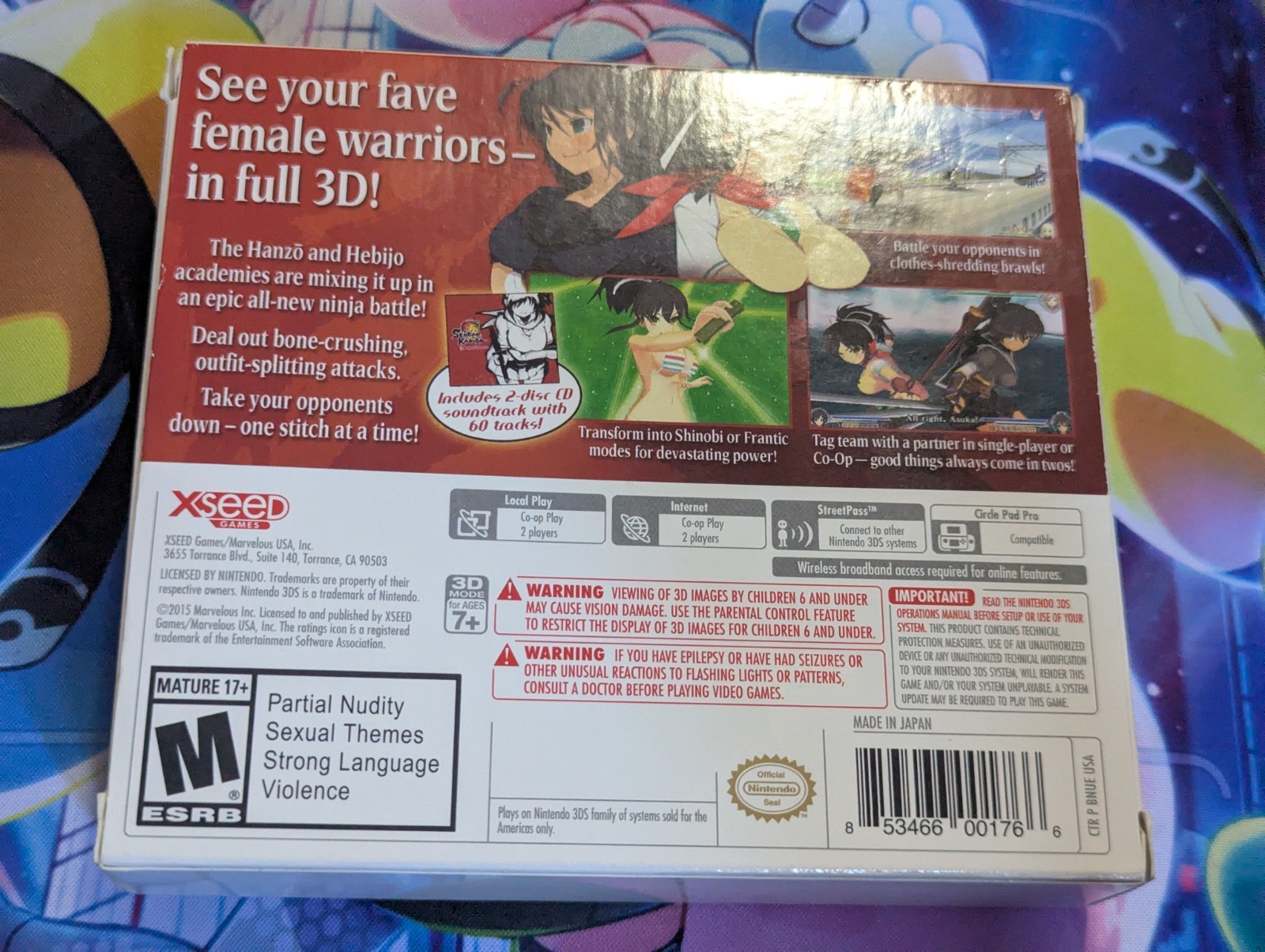Senran Kagura 2: Deep Crimson Double D Edition Nintendo 3DS Complete Sealed CD