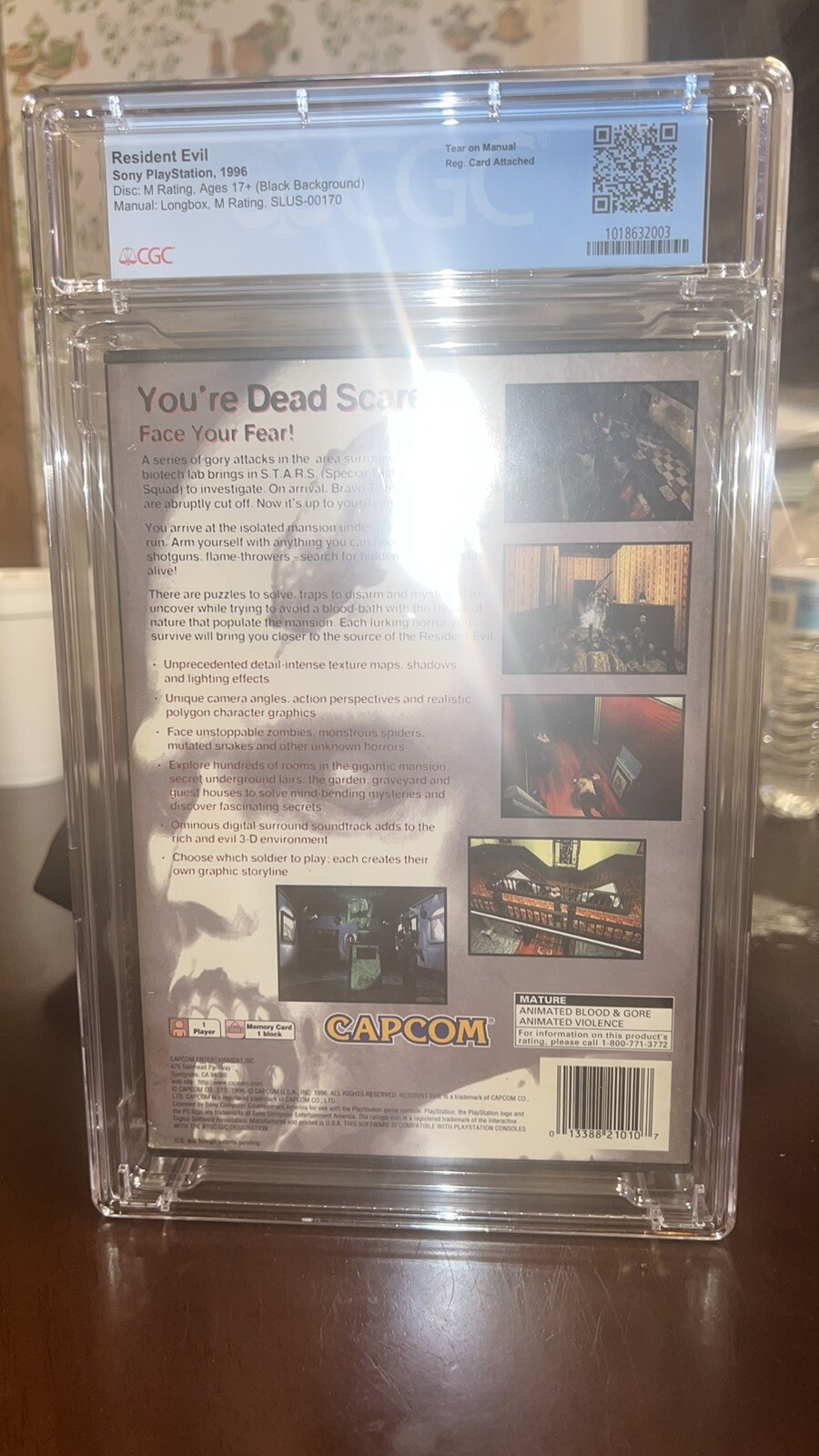 Resident Evil Sony PlayStation PS1 Longbox CIB Complete WATA 7.0Box 🔥🔥🔥