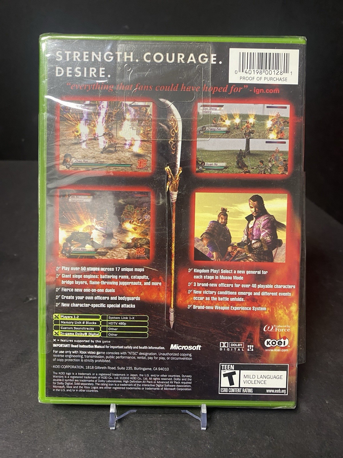 SEE PHOTOS Dynasty Warriors 4 (Microsoft Xbox, 2003) New/Sealed
