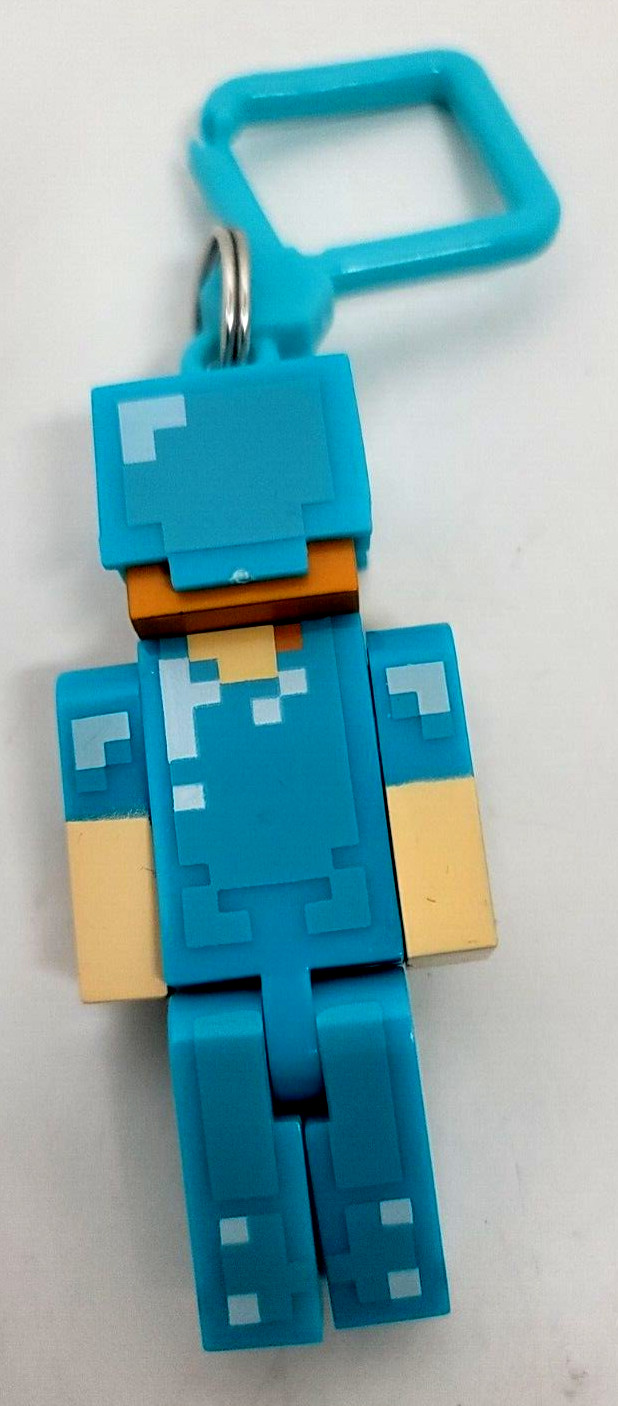 Minecraft Figures Backpack/Bag Clip/Hangers Lot of 3 Steve Sword Villager
