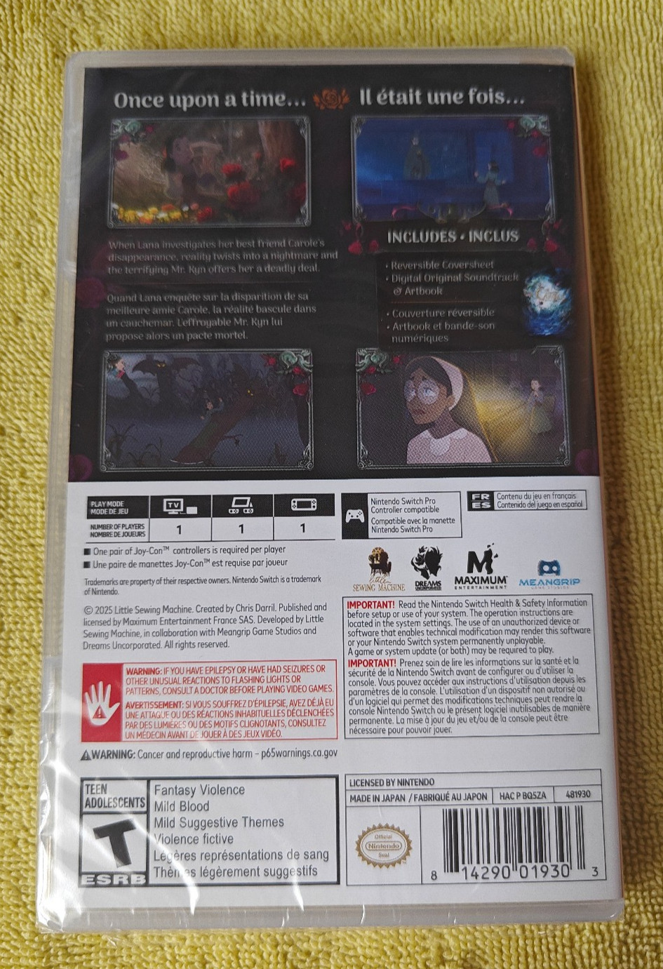 Bye Sweet Carole (Nintendo Switch) Brand New Sealed