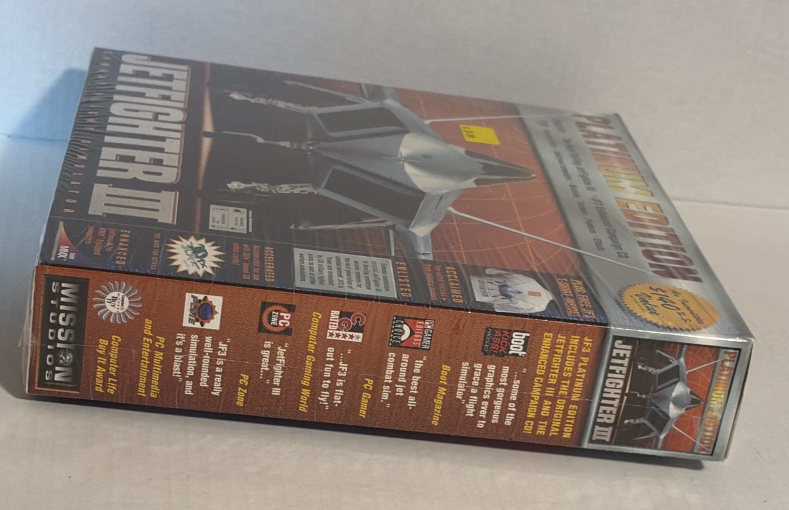 JetFighter III Platinum Edition PC BIG BOX-No Shirt-Combat Flight Simulator 1997