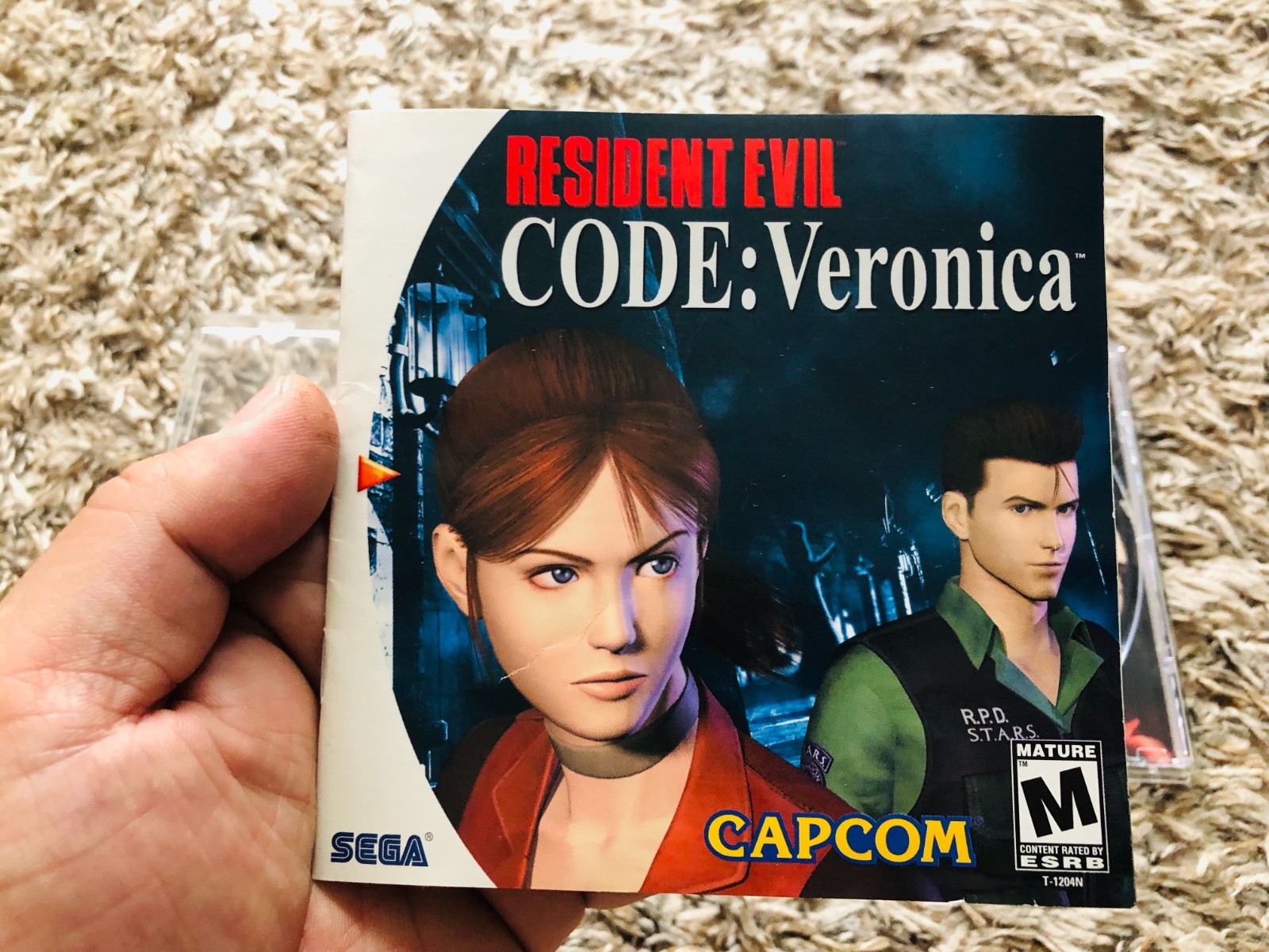 Resident Evil CODE: Veronica (Sega Dreamcast, 2000) Game Case with Manual Only