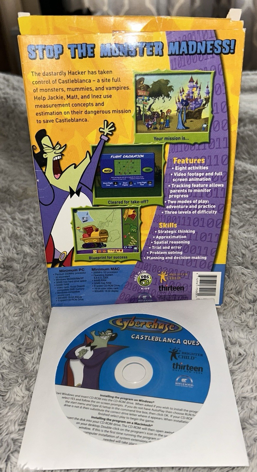 Cyberchase: Castleblanca Quest (PC CDROM GAME 2005) WINDOWS MAC SOFTWARE PBS