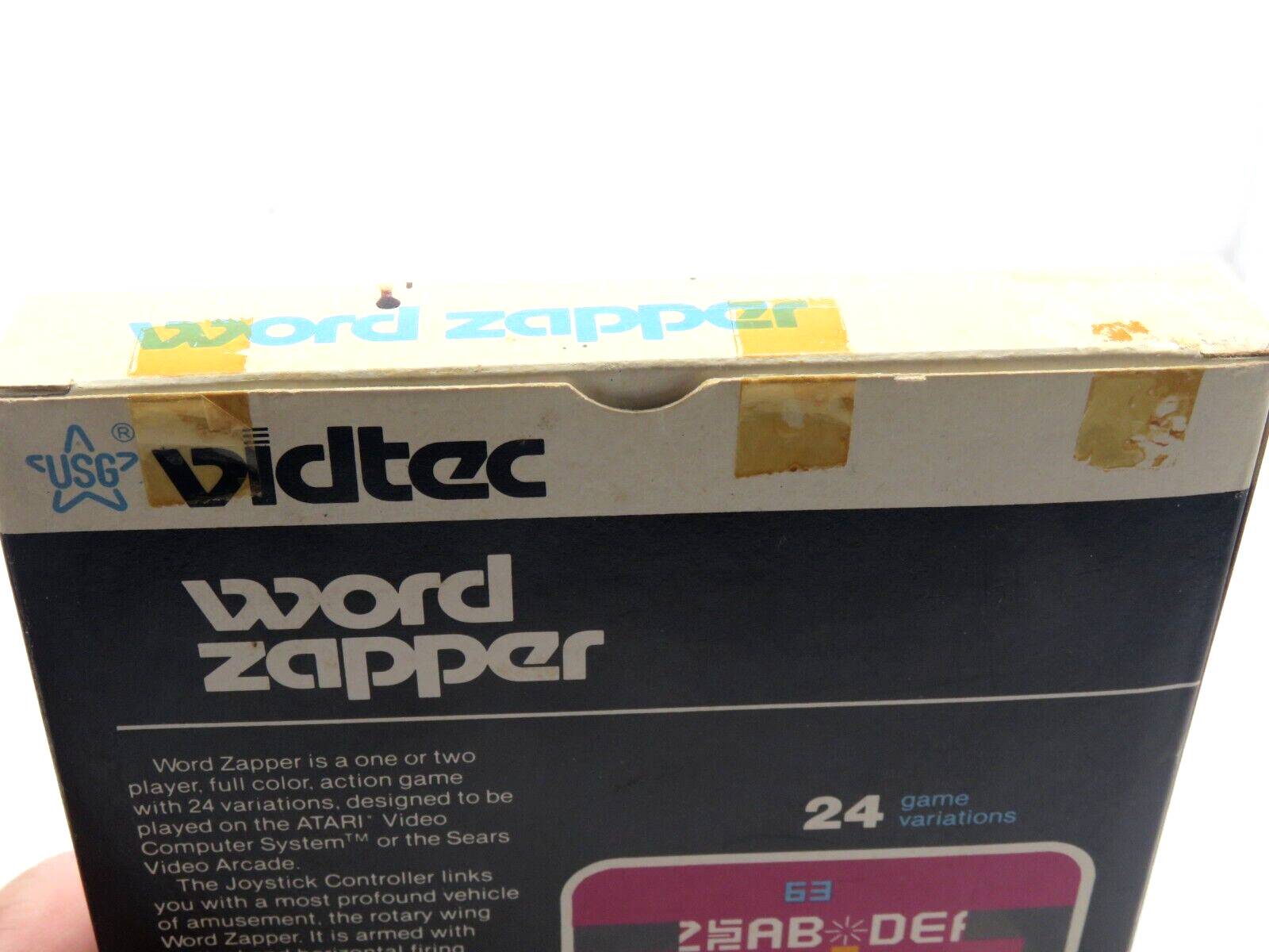 Word Zapper (Atari 2600, 1982) By US Games Vidtec (Box, Cartridge & Manual) NTSC