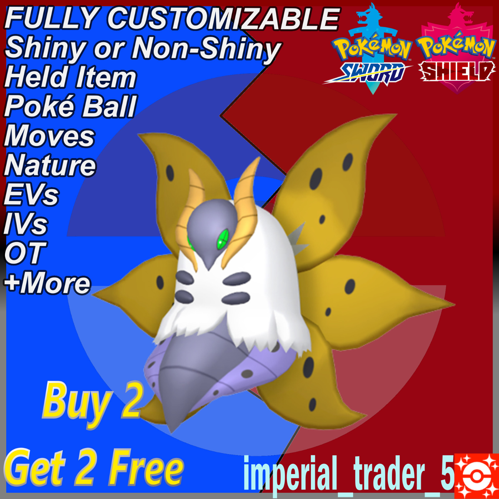Pokémon Sword and Shield ✨ Shiny Volcarona ✨ W/ Best 6IV Customizable
