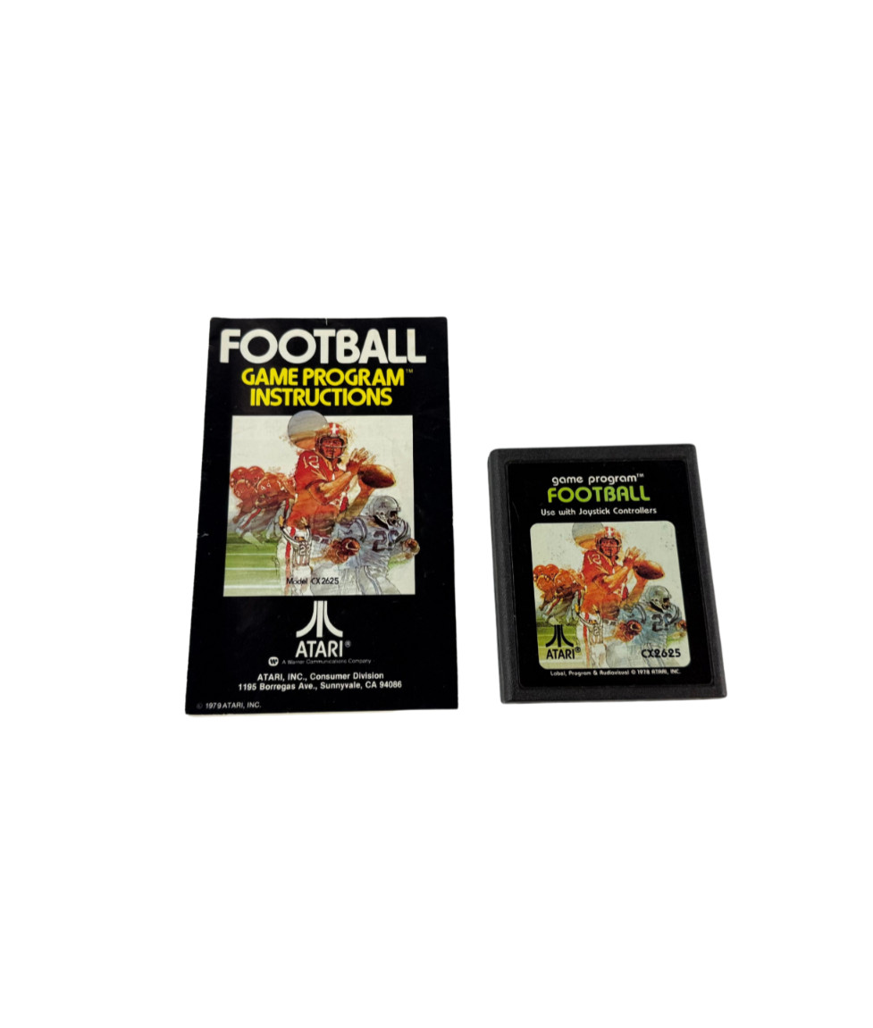 Football CX2625 Cartridge & Manual – Two-Player Gridiron Simulation Atari 2600