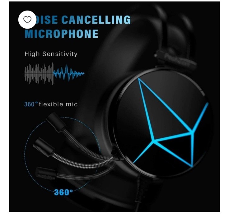 PeohZarr Wired Gaming Headset, Noise Cancelling Microphone, 3.5mm Audio Jack,