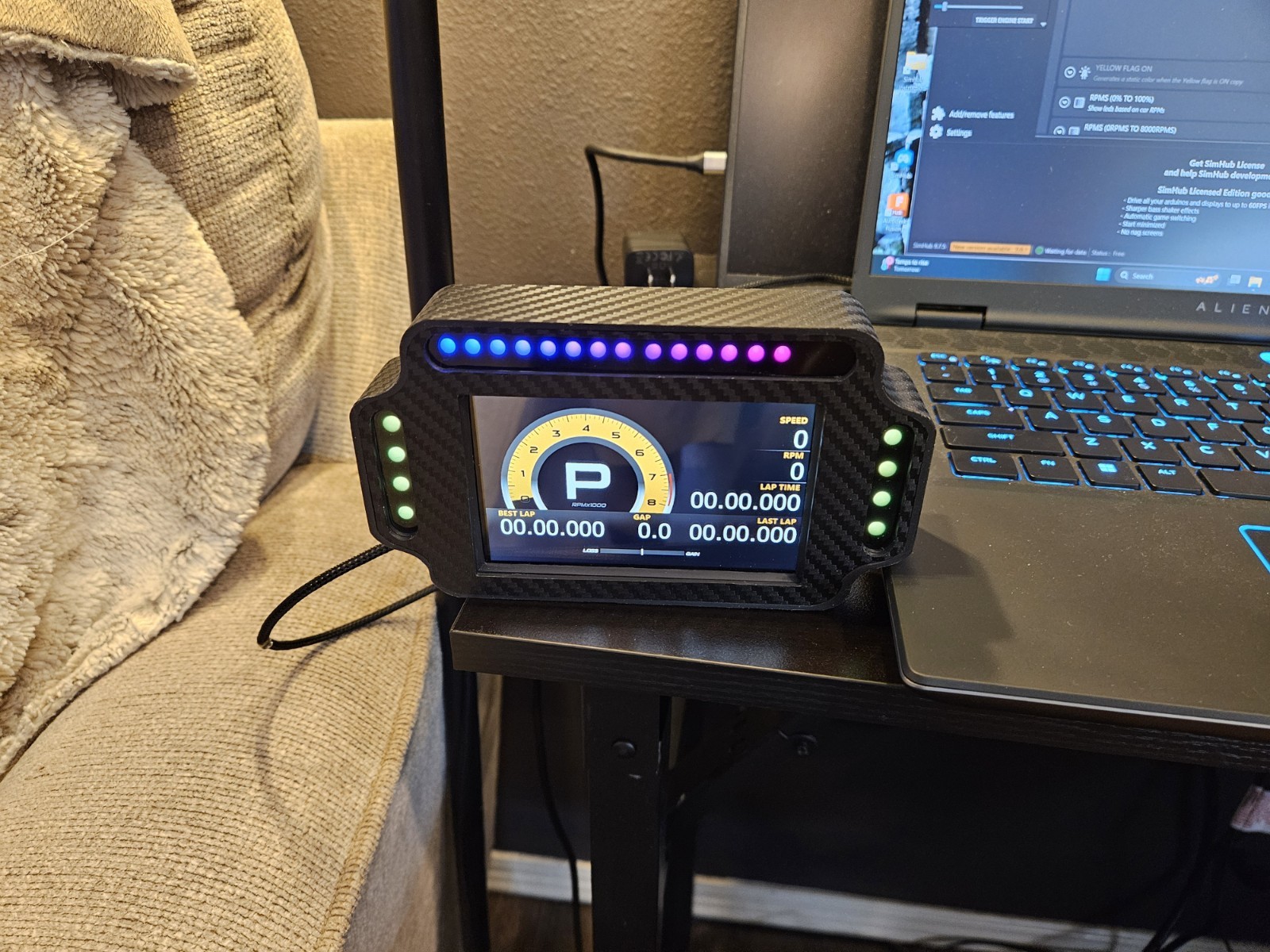 Sim Racing Pc 4.3″ Vocore 24 Led’s New Design (CSL DD, Simagic,Moza, Mounts 🏎