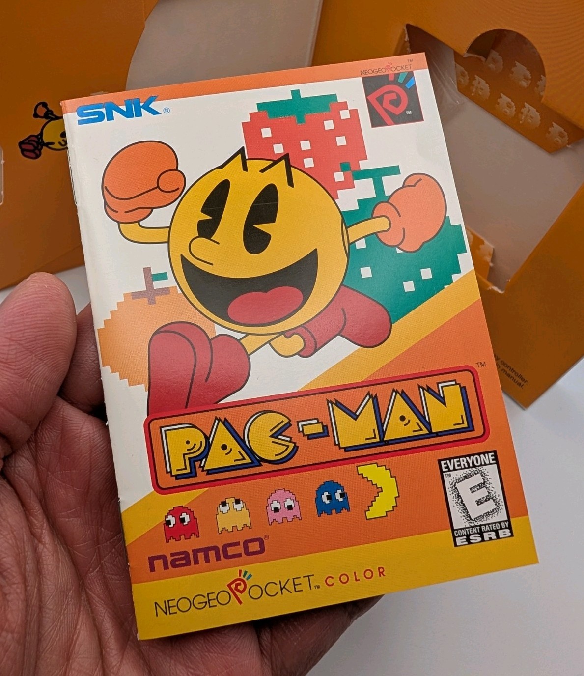 PAC-MAN [Neo Geo Pocket Color NGPC] US CIB w/Sealed 3-Ring Set, NEAR MINT TESTED