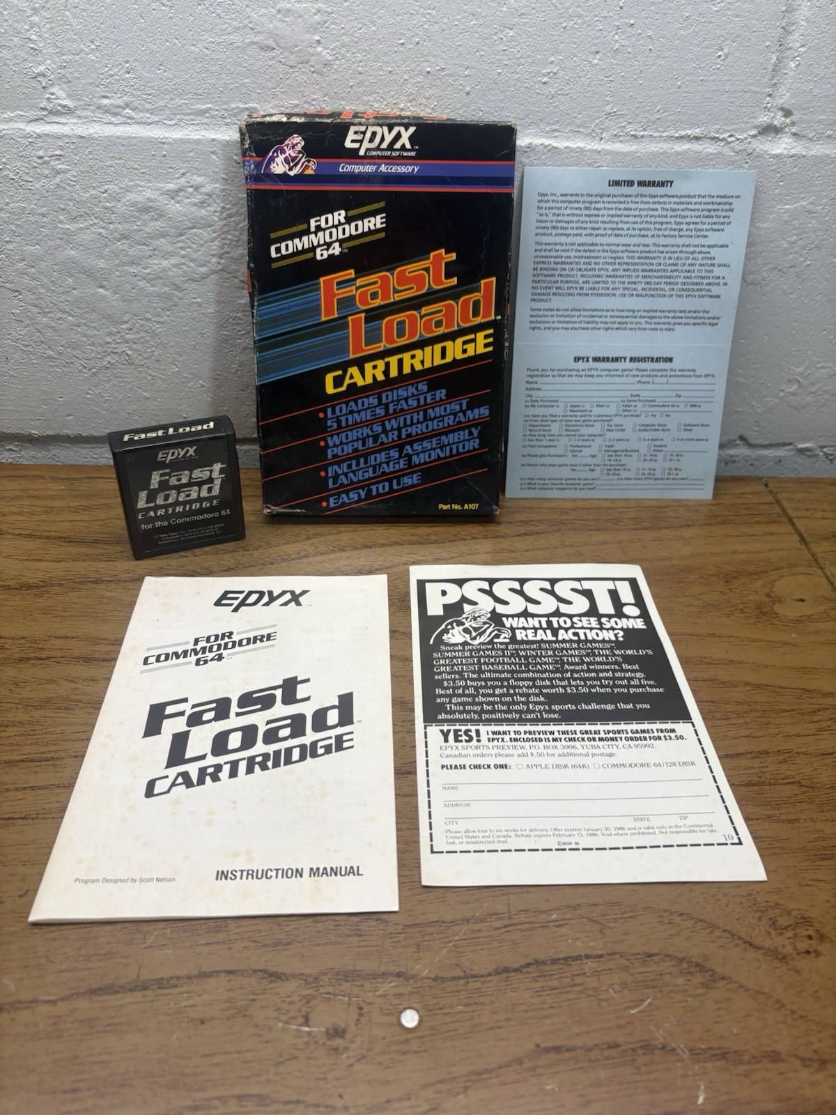 commodore 64 fast load cartridge/Box 1989’s Epyx Fast Load Cartridge Commodore