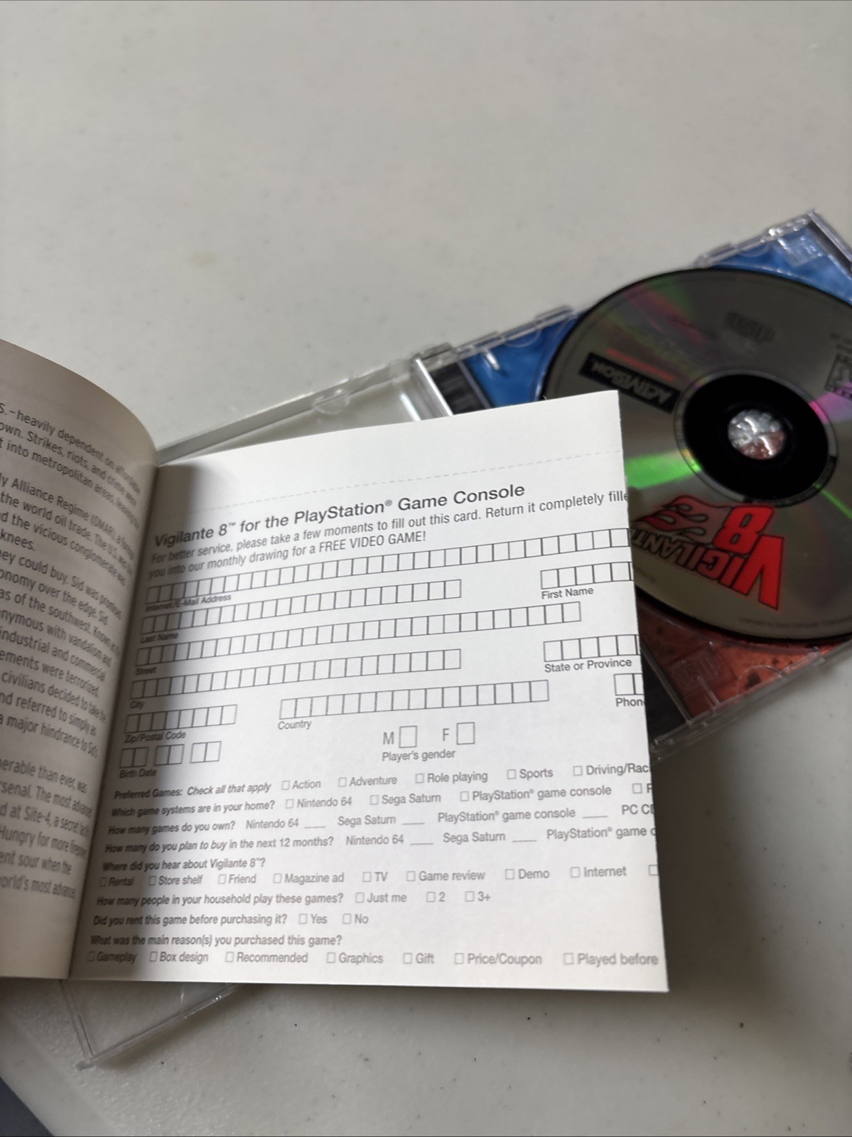 Vigilante 8 (Sony PlayStation 1 – 1998) PS1 Black Label Complete CIB Tested
