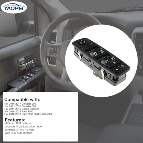Master Power Window Switch for 2011/12/2013/2014/15/2016/17/18/2020