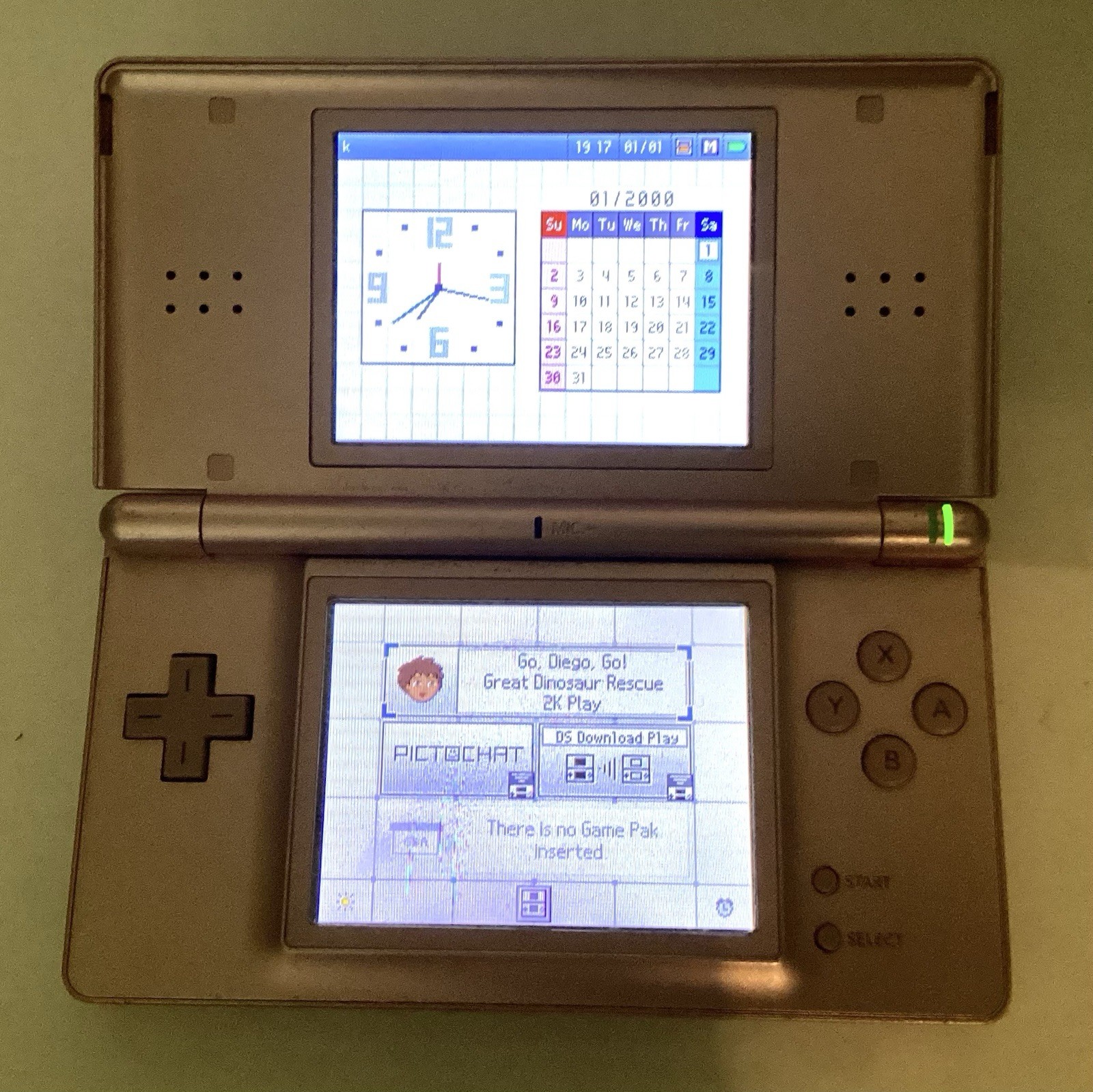 Nintendo DS Lite USG-001 Rose Pink OEM Charger UG-002 Stylus W/Scratches Tested