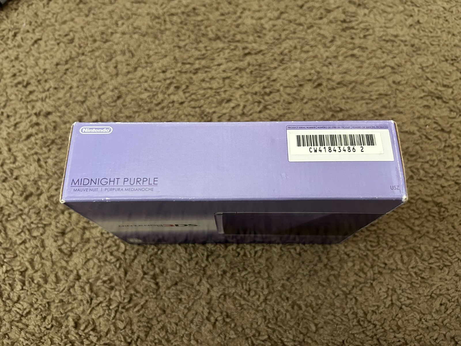 Nintendo 3DS Midnight Purple Handheld System Complete in Box Console