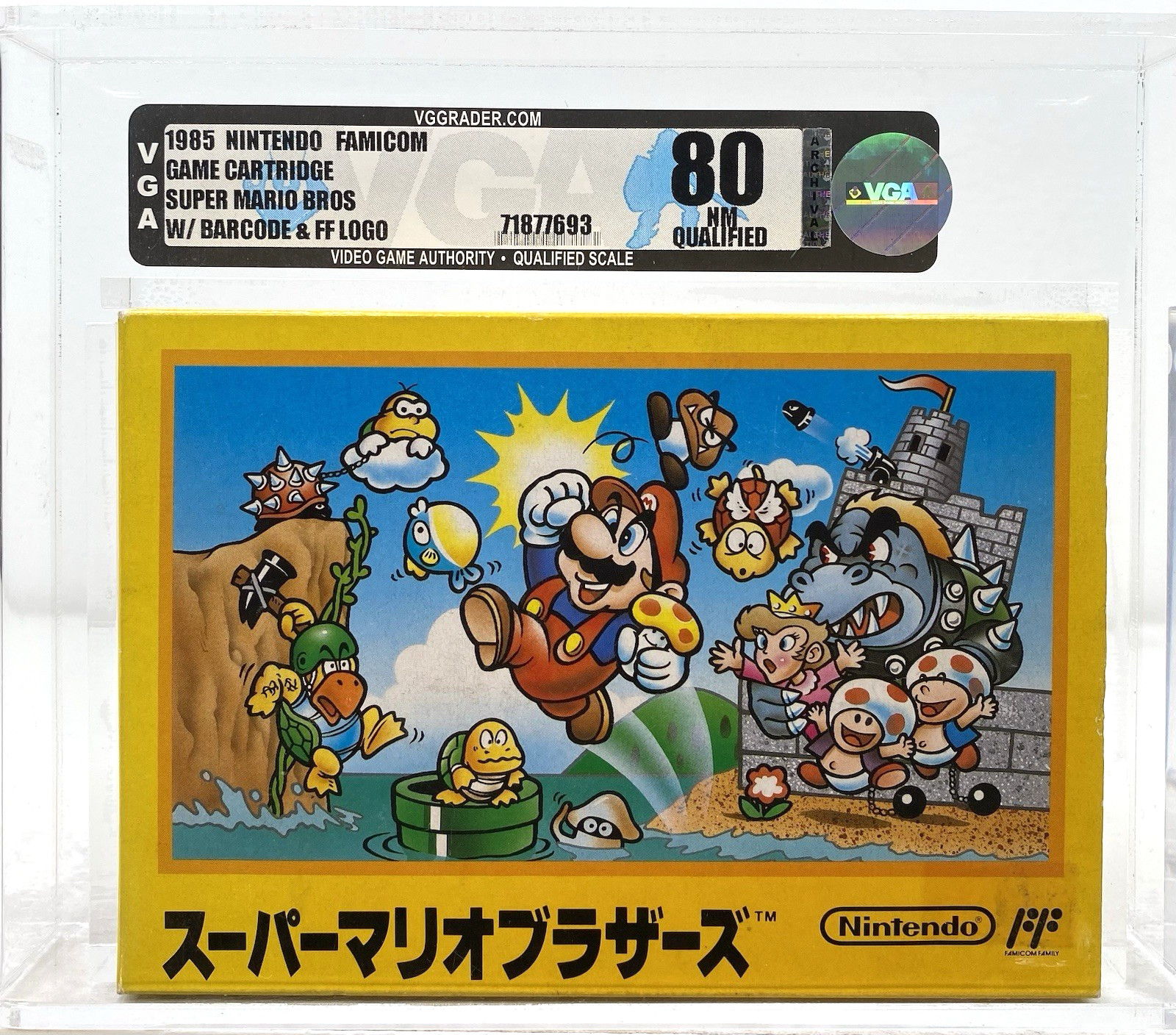 Super Mario Bros. Nintendo Famicom Japanese NES New 1985 VGA Qualified Grade 80Q