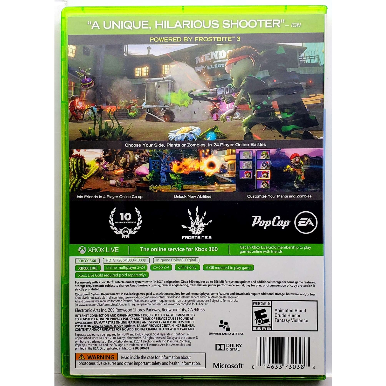 Plants vs. Zombies Garden Warfare – Microsoft Xbox 360 Pristine Authentic