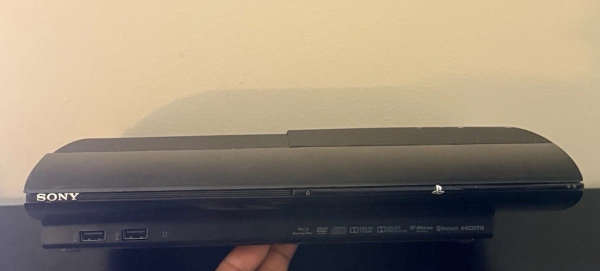 Sony PS3 Super Slim 250GB Console Black CECH-4001B Bundle Controller GT6 Tested