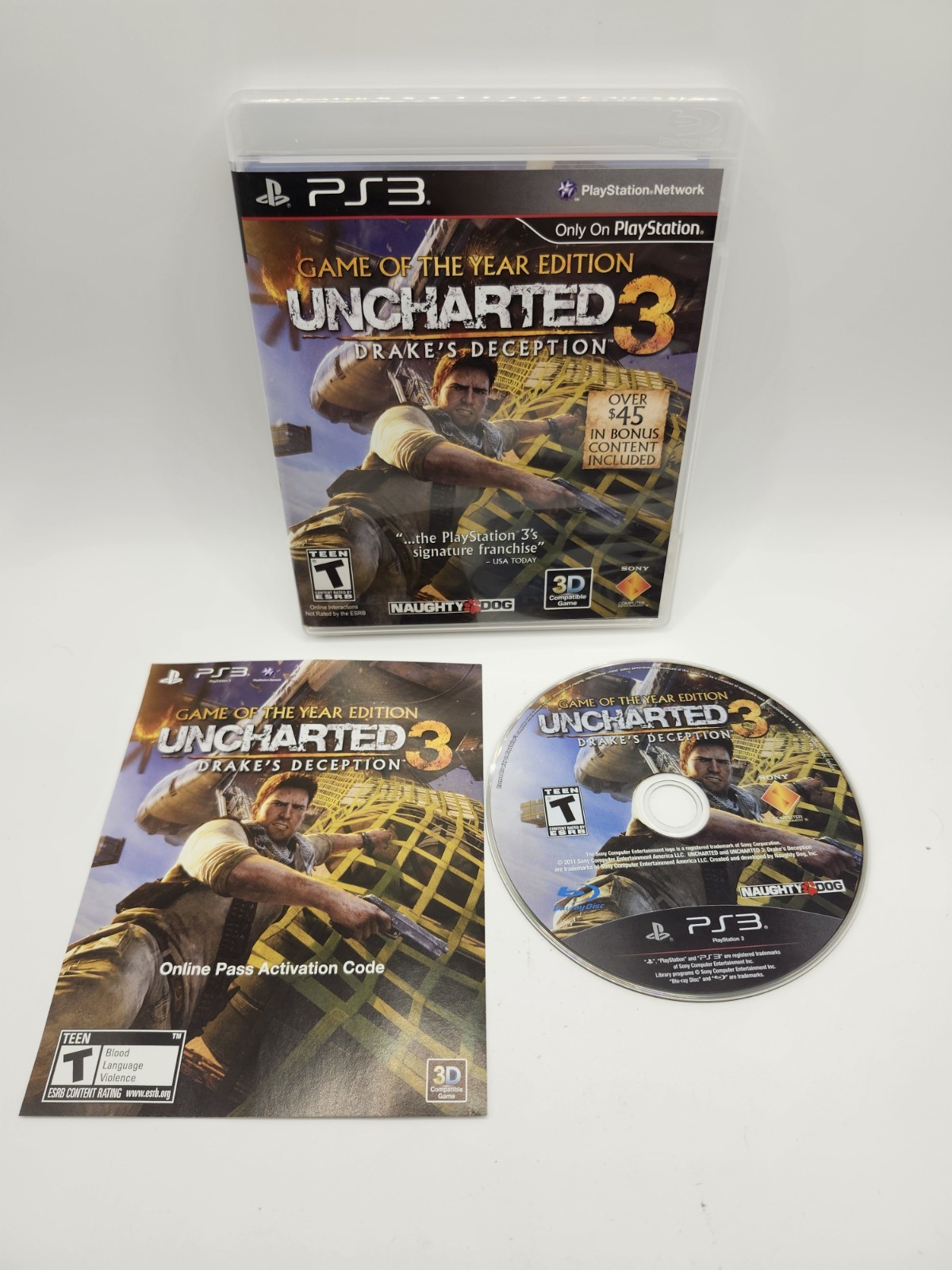 Uncharted 3 Drakes DeceptionGame of the Year Edition Sony PlayStation 3 2012 CIB