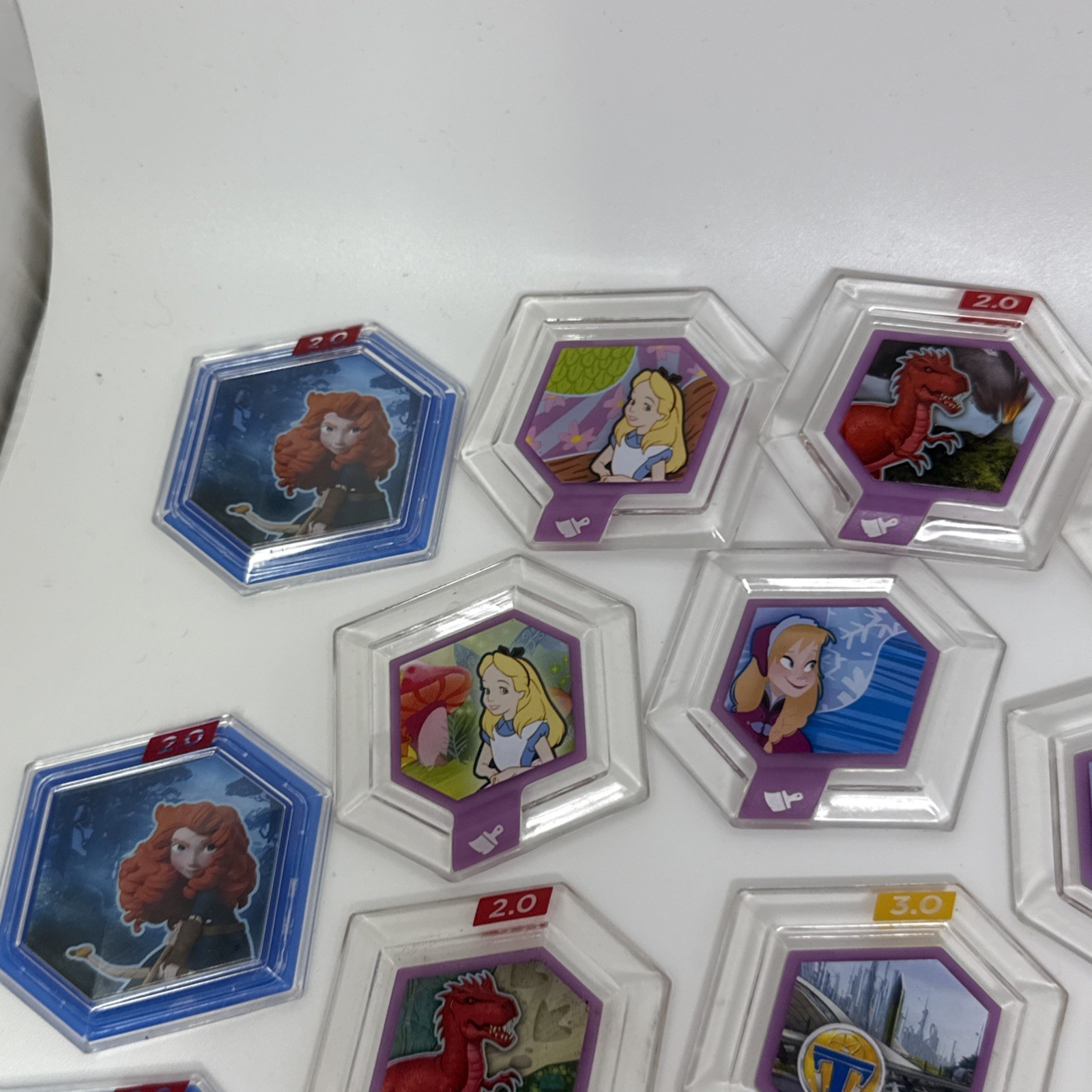 Lot Of 110 DISNEY INFINITY 2.0 3.0 Stitch Bolt Frankenweenie Brave Power Disc